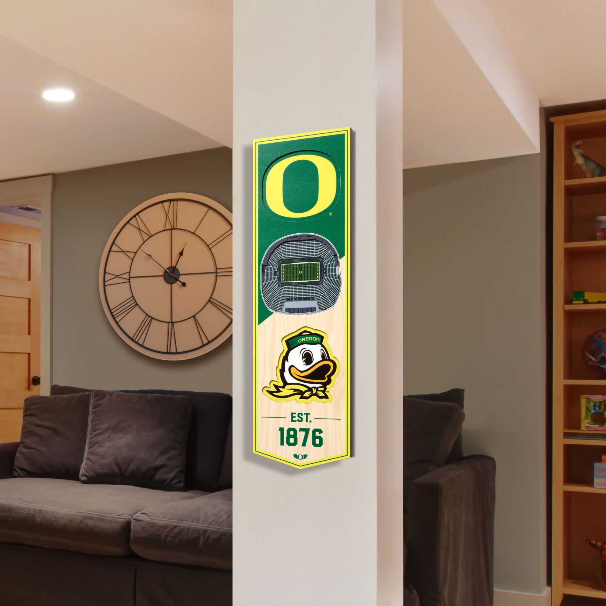 YouTheFan Oregon Ducks 6"x19" 3-D Banner product image