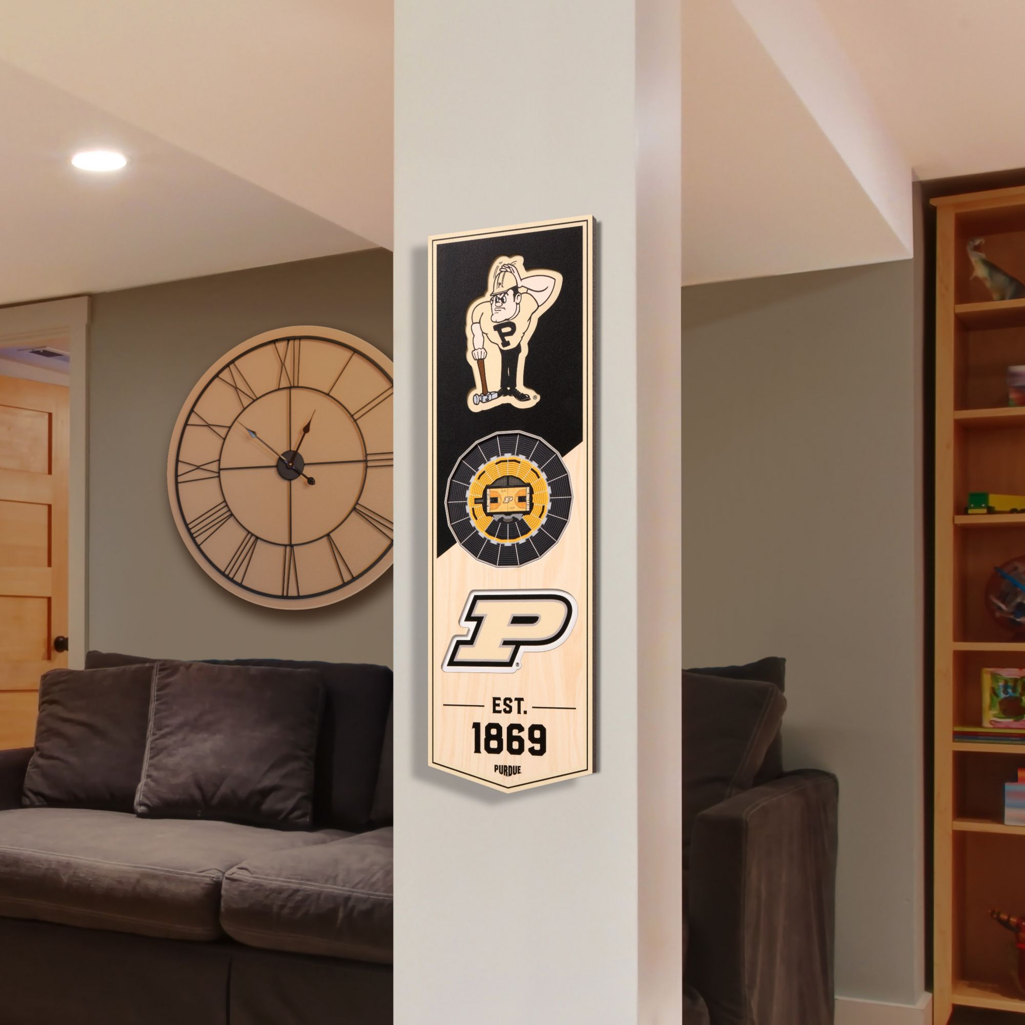 YouTheFan Purdue Boilermakers 6"x19" 3-D Banner product image