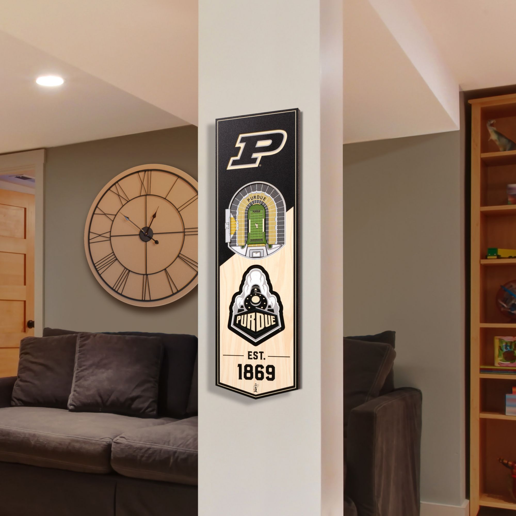 YouTheFan Purdue Boilermakers 6"x19" 3-D Banner product image