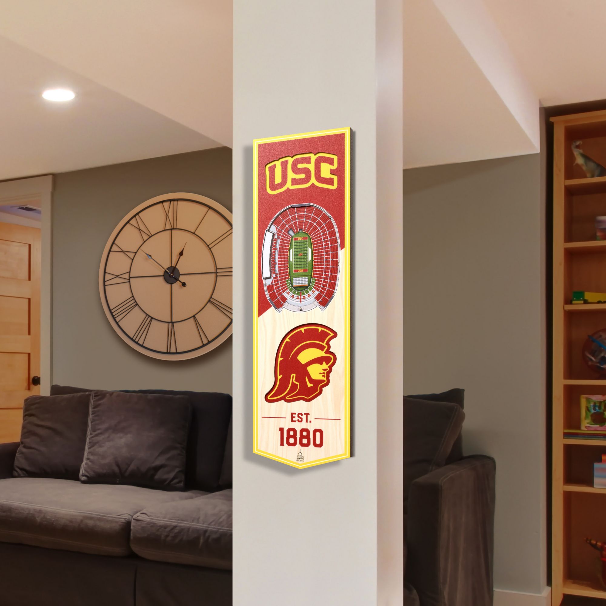 YouTheFan USC Trojans 6"x19" 3-D Banner product image