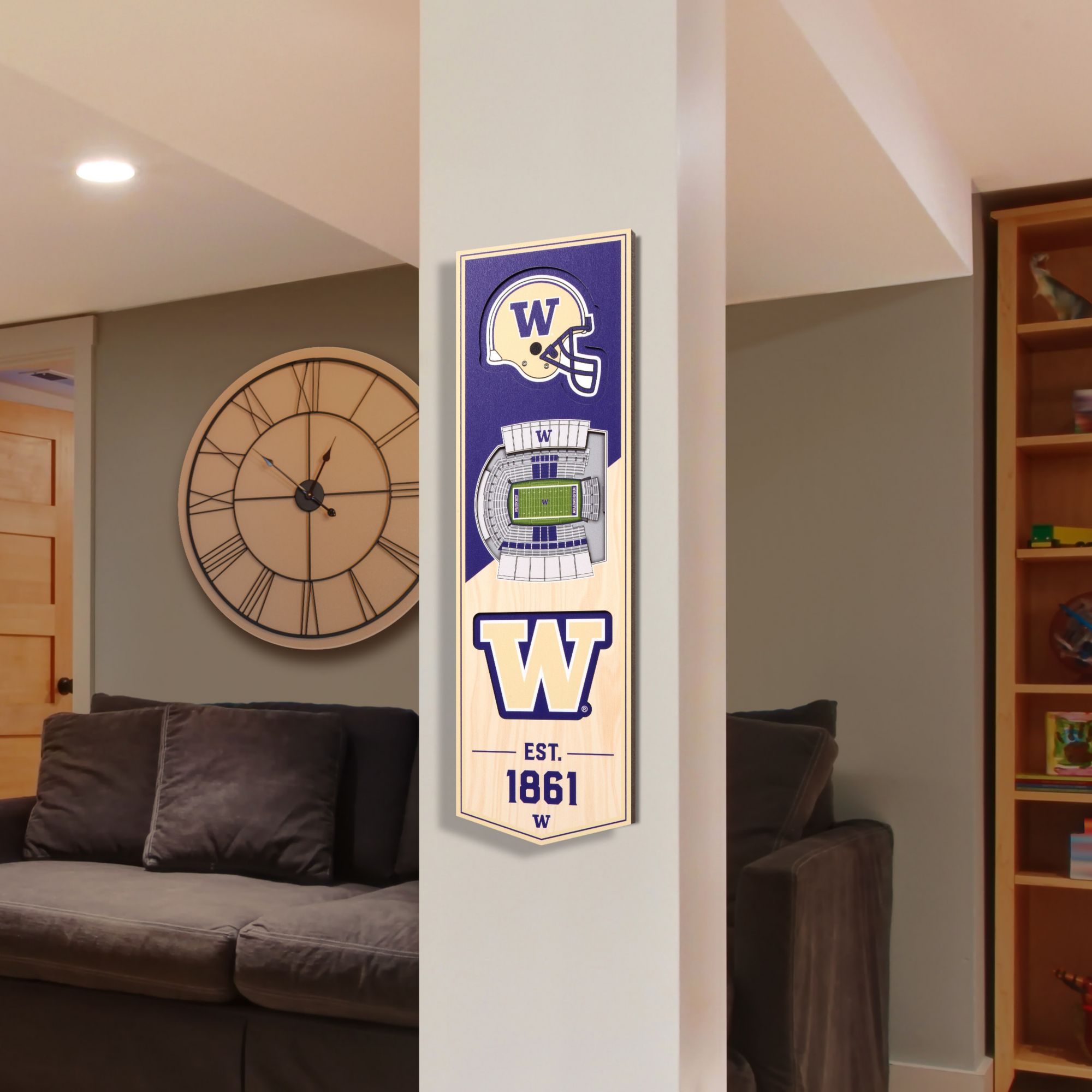YouTheFan Washington Huskies 6"x19" 3-D Banner product image