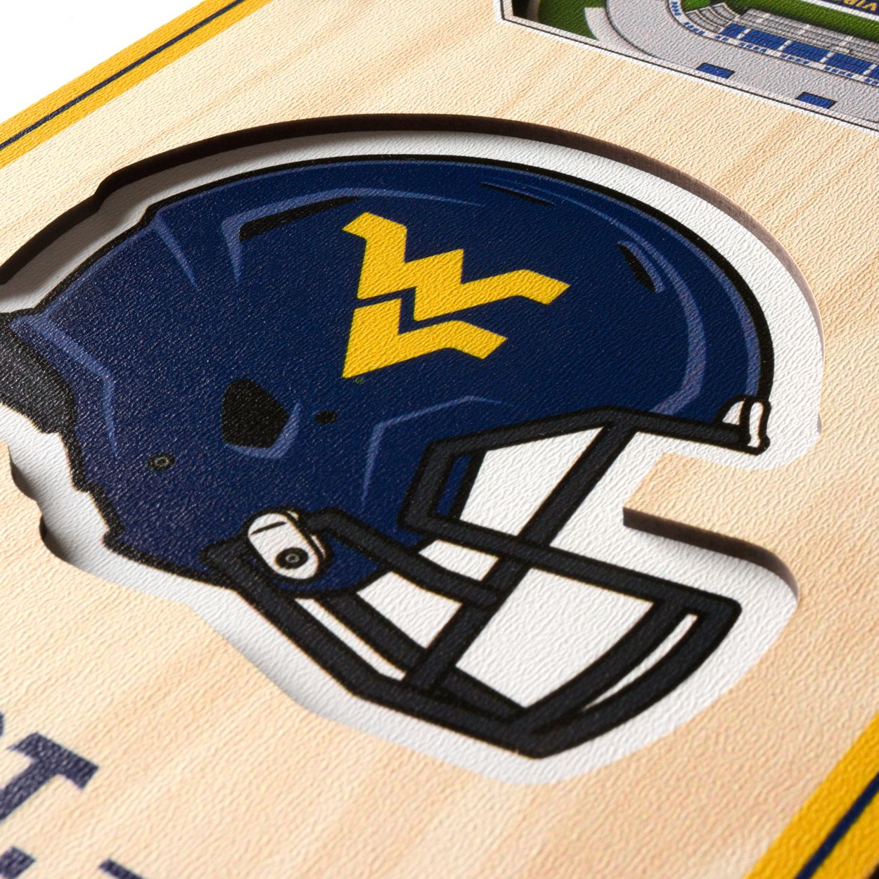 YouTheFan West Virginia Mountaineers 6"x19" 3-D Banner product image