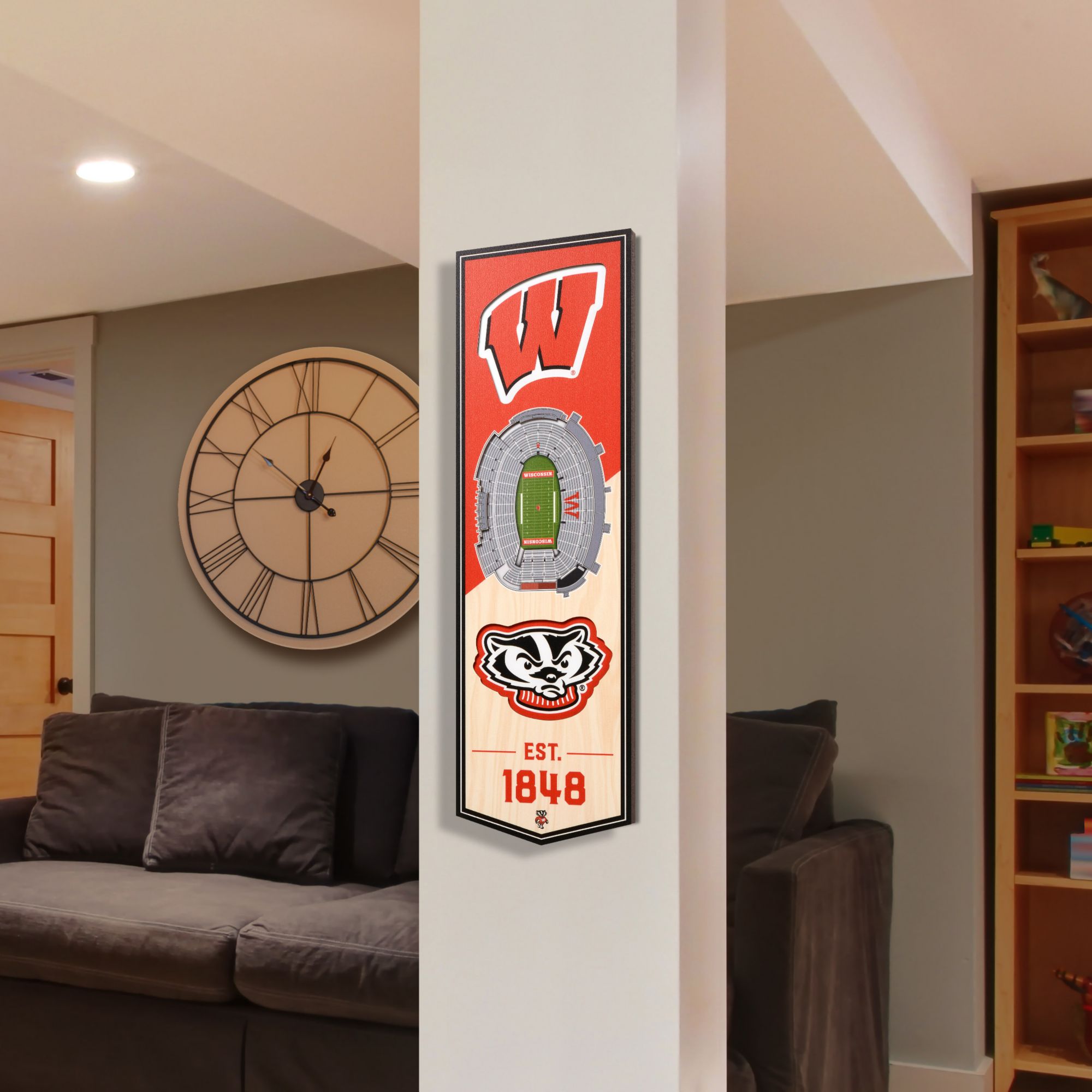 YouTheFan Wisconsin Badgers 6"x19" 3-D Banner product image