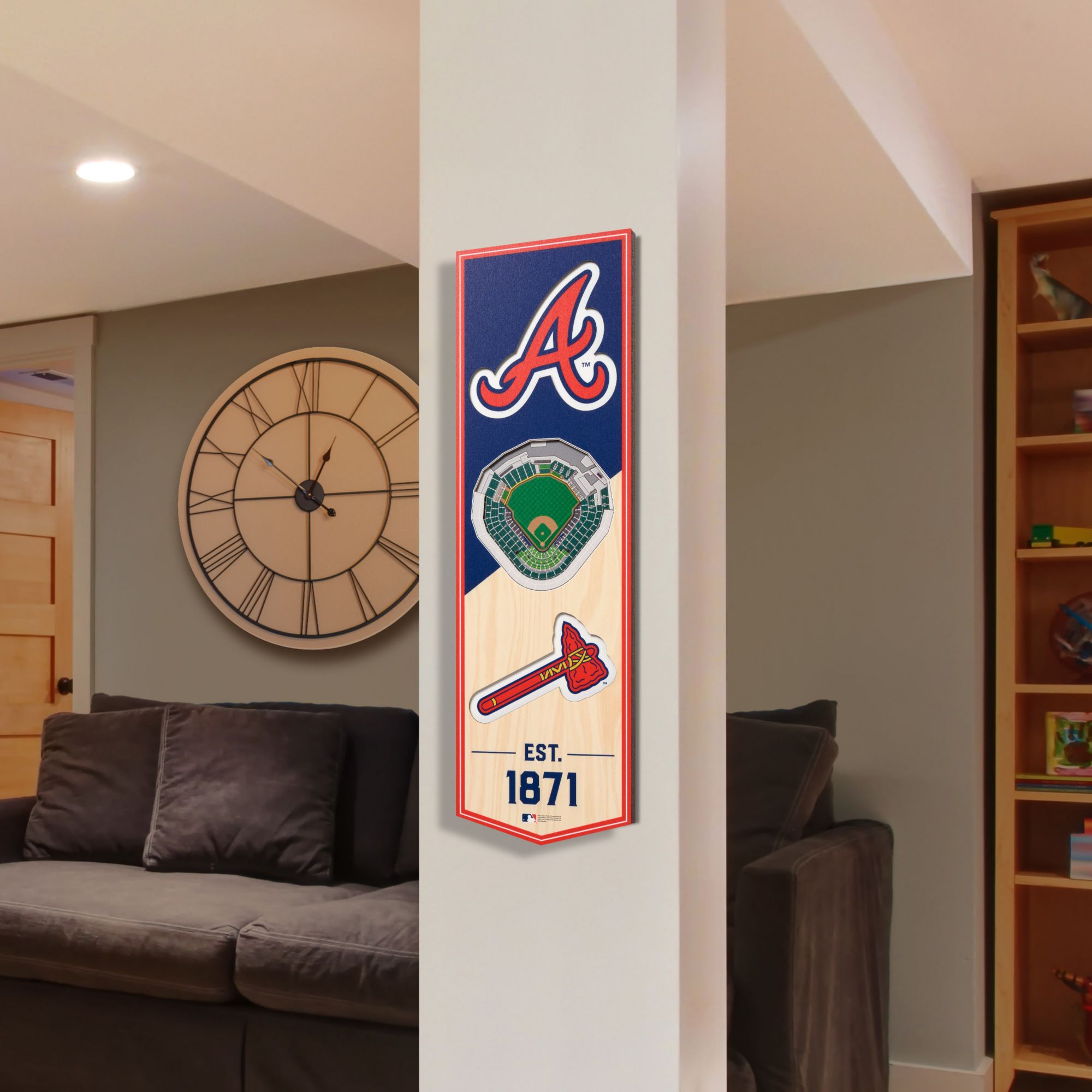YouTheFan Atlanta Braves 6''x19'' 3-D Banner product image