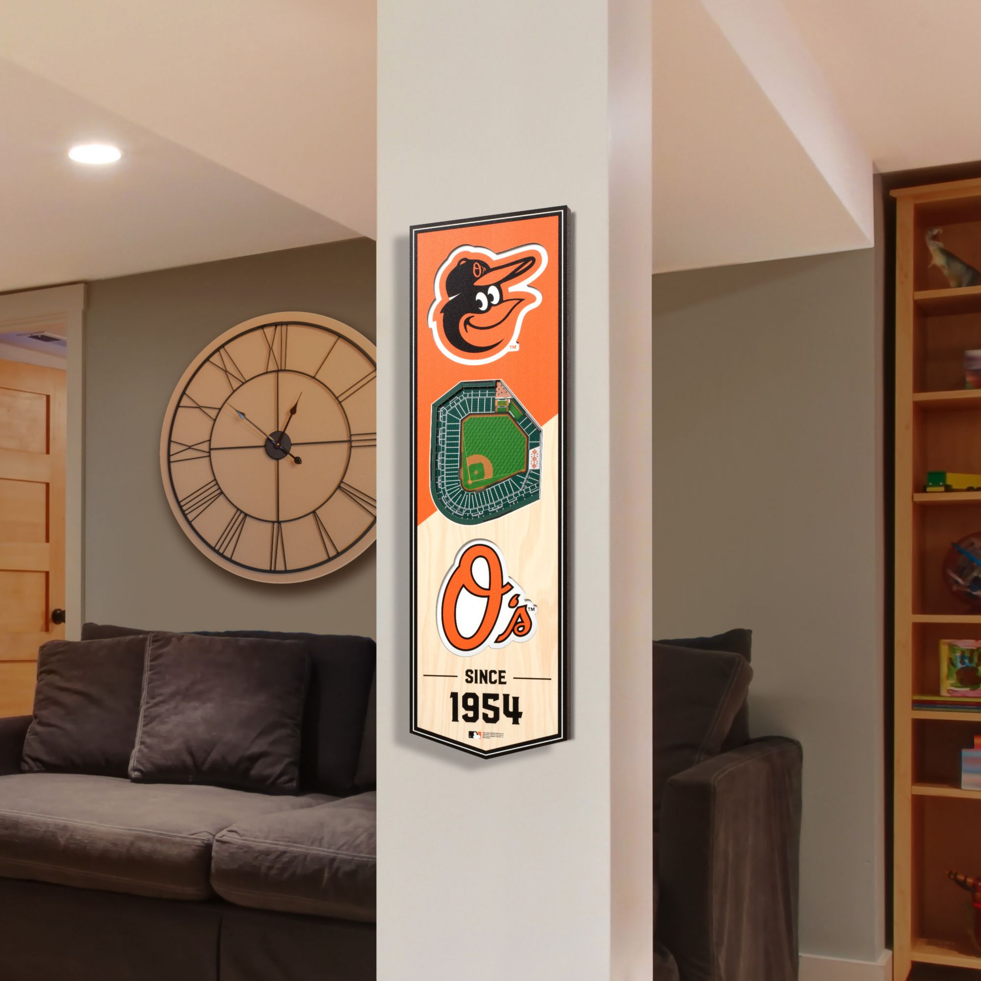 YouTheFan Baltimore Orioles 6''x19'' 3-D Banner product image