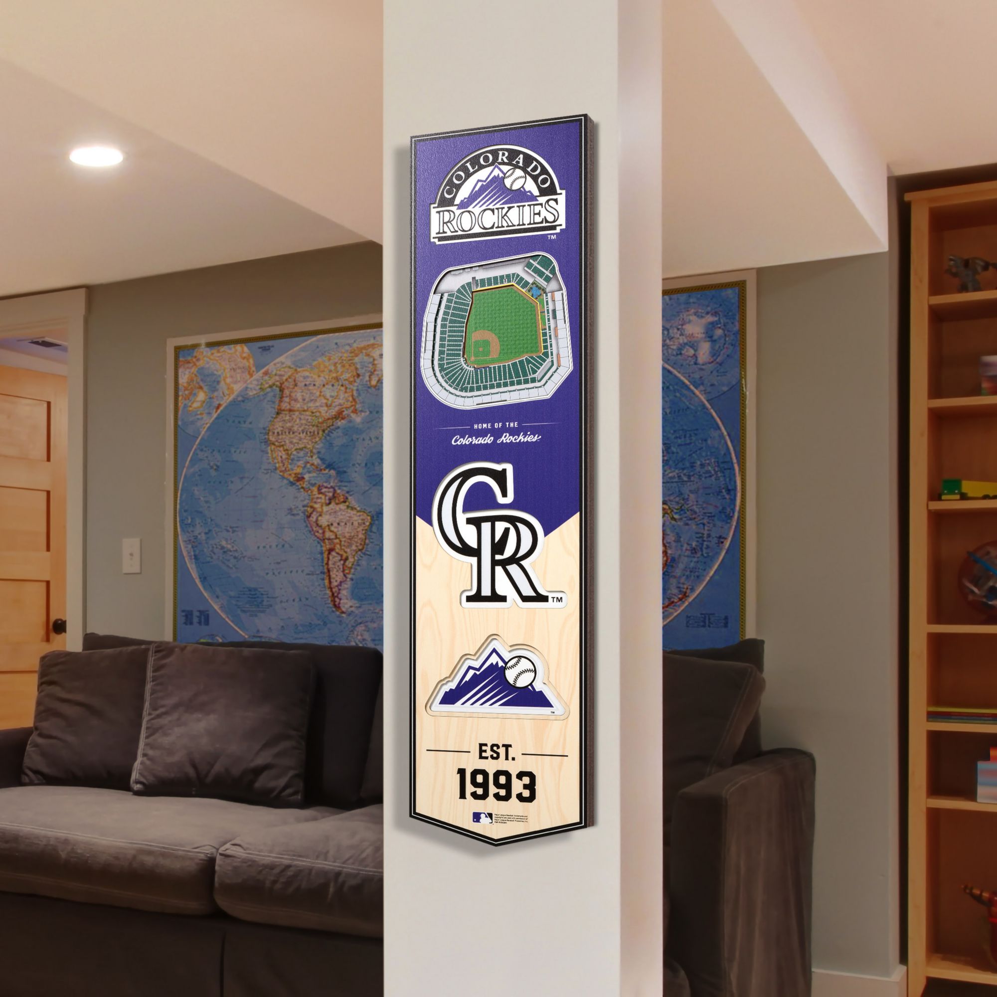 YouTheFan Colorado Rockies 6''x19'' 3-D Banner product image