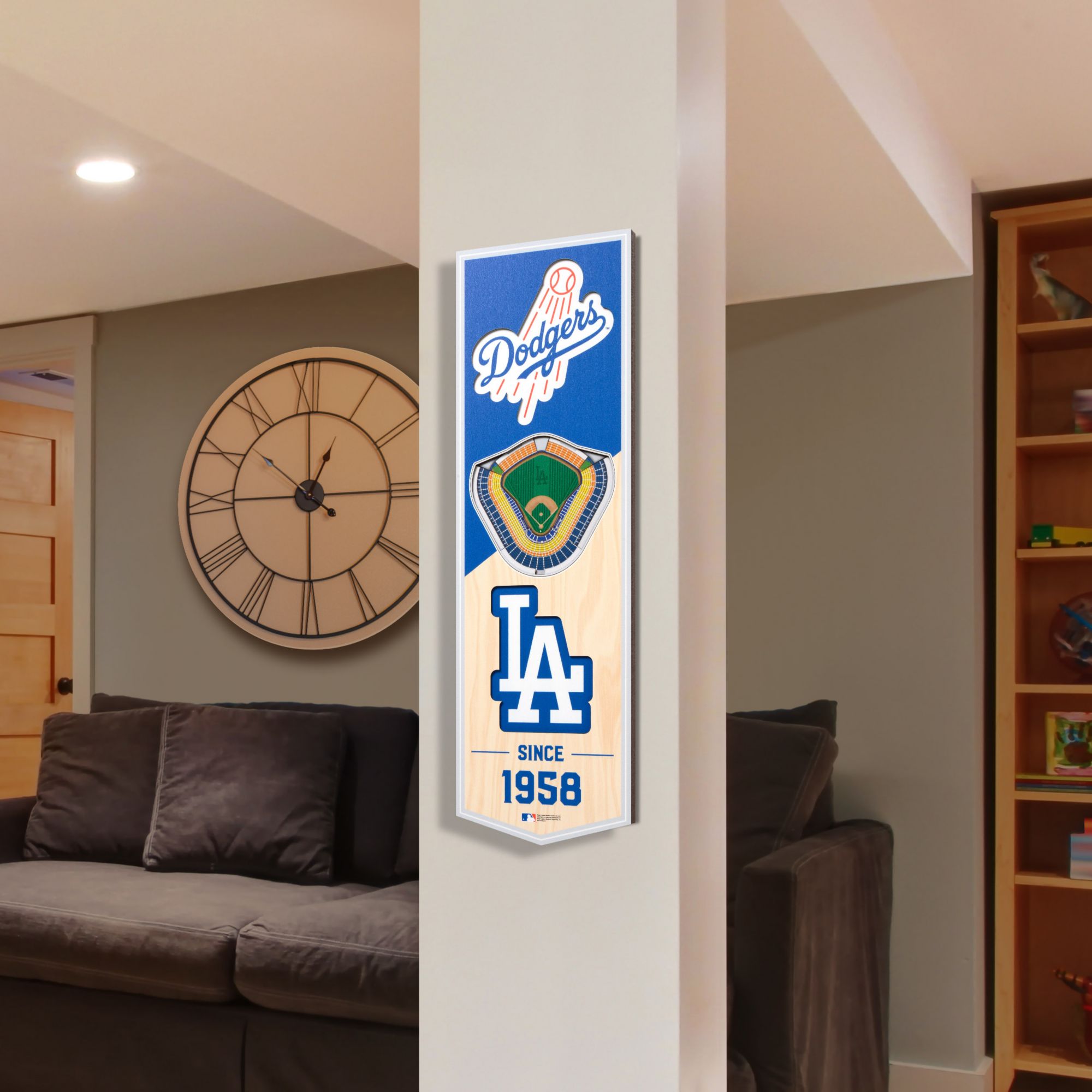 YouTheFan Los Angeles Dodgers 6''x19'' 3-D Banner product image