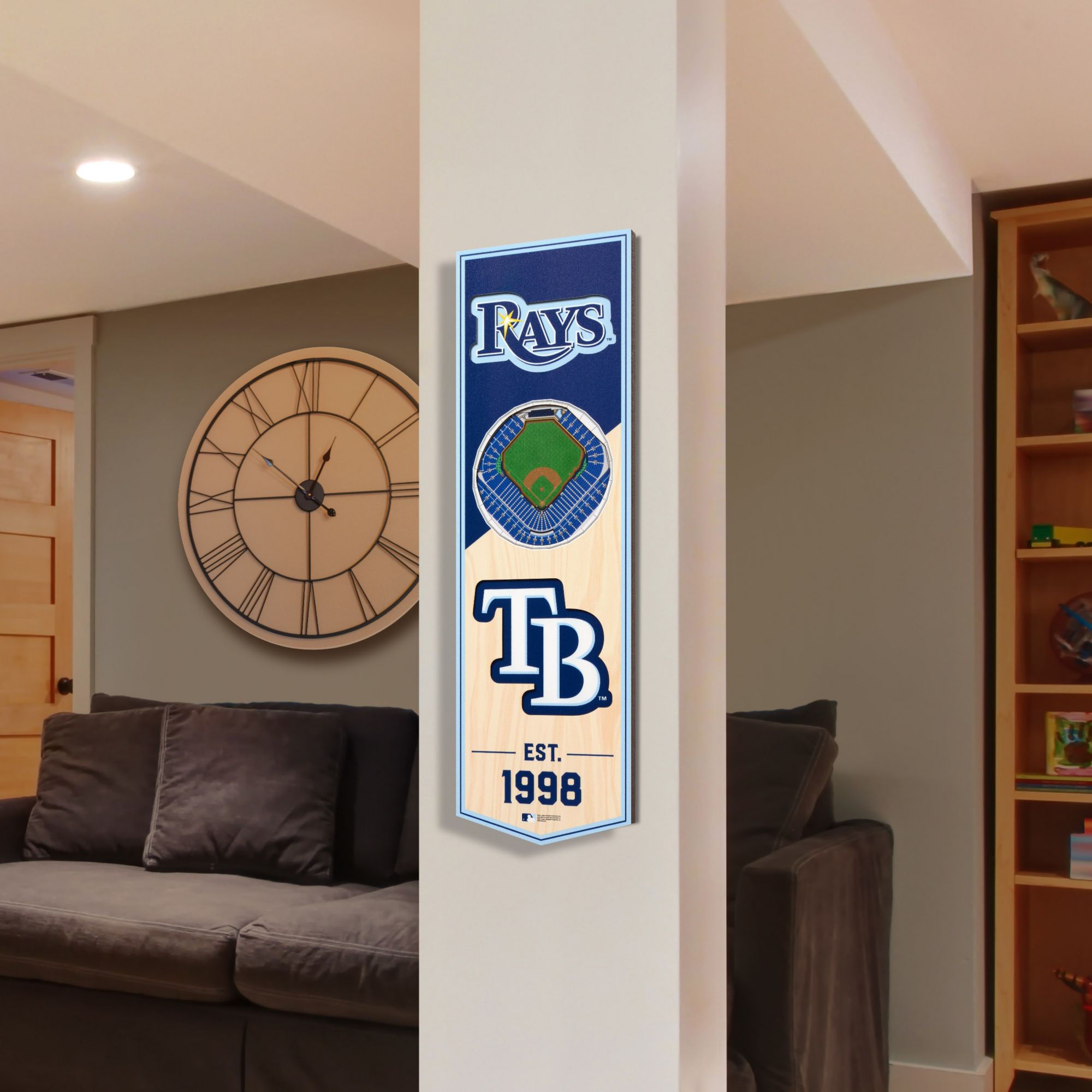 YouTheFan Tampa Bay Rays 6''x19'' 3-D Banner product image