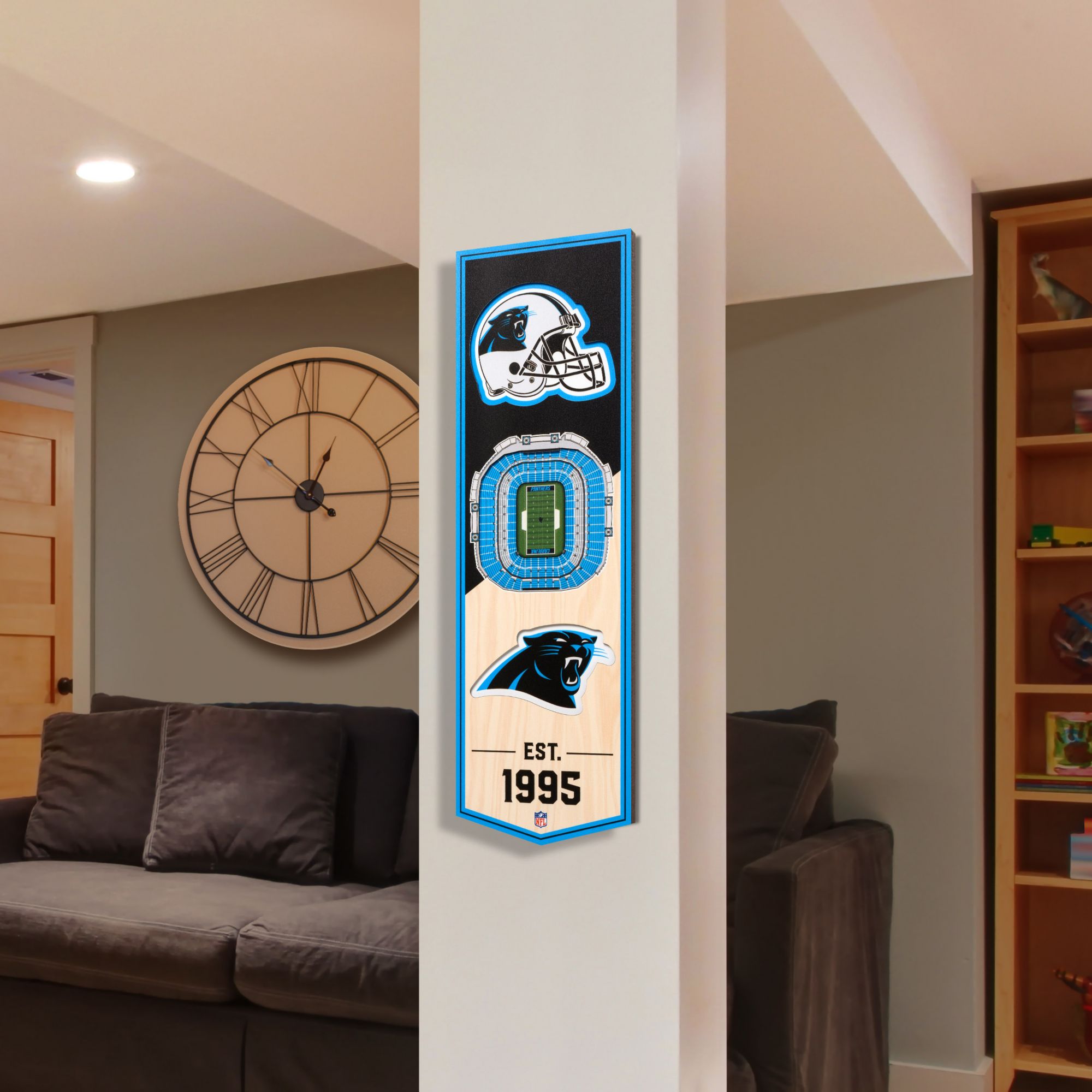 YouTheFan Carolina Panthers 6''x19'' 3-D Banner product image