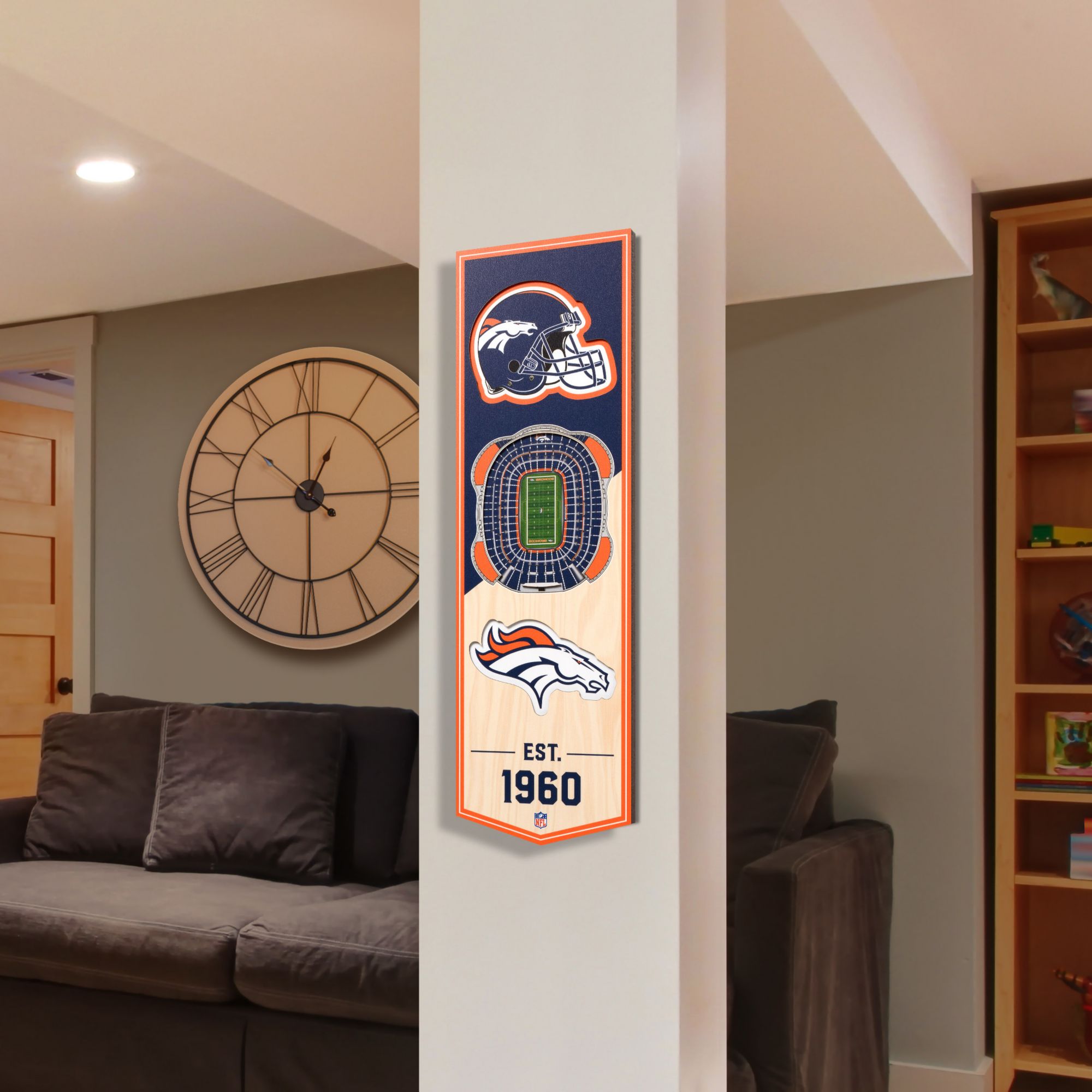 YouTheFan Denver Broncos 6''x19'' 3-D Banner product image