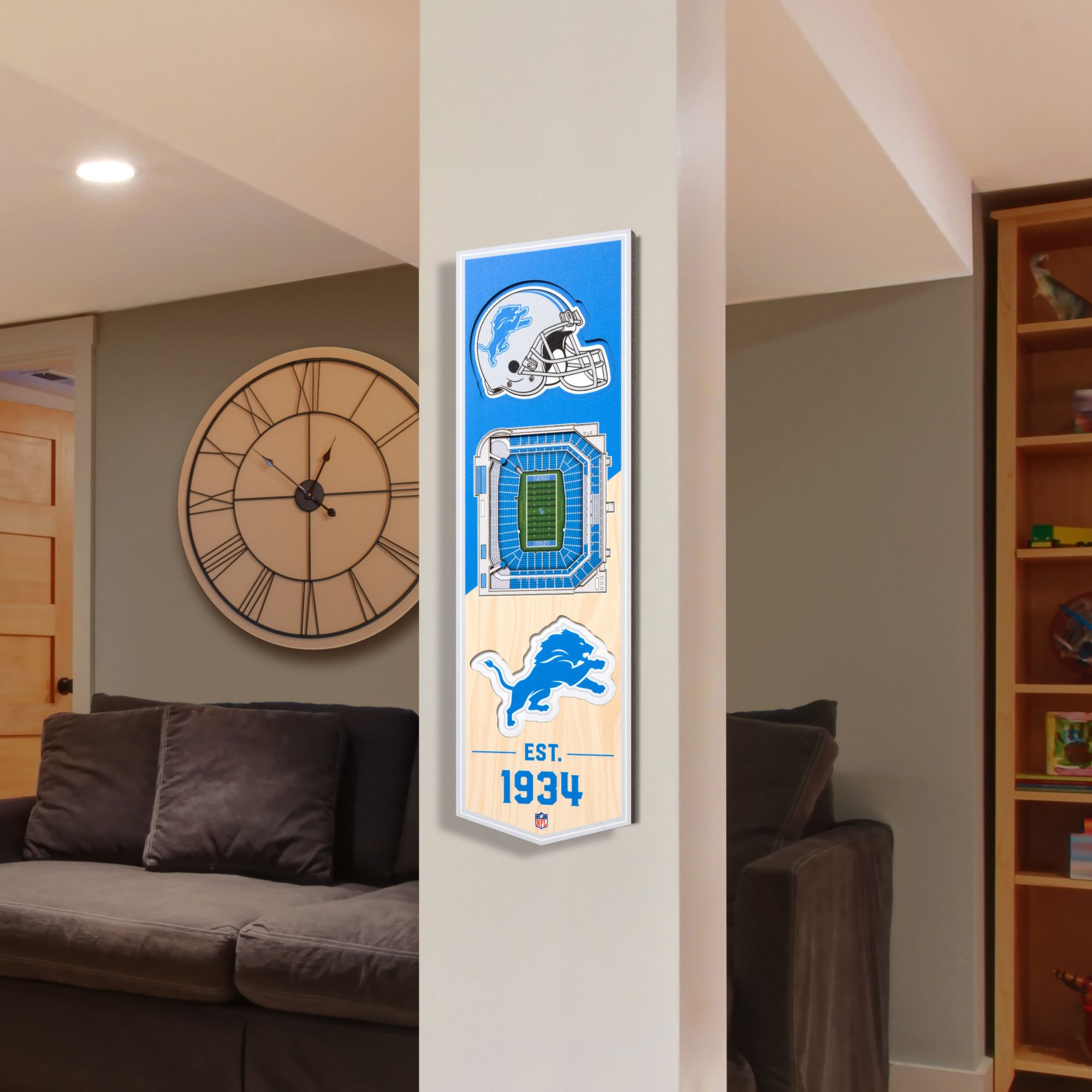 YouTheFan Detroit Lions 6''x19'' 3-D Banner product image