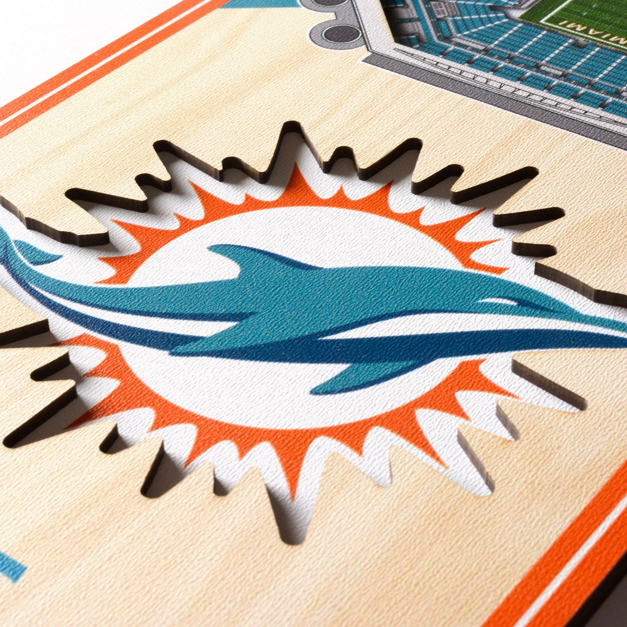 YouTheFan Miami Dolphins 6''x19'' 3-D Banner product image