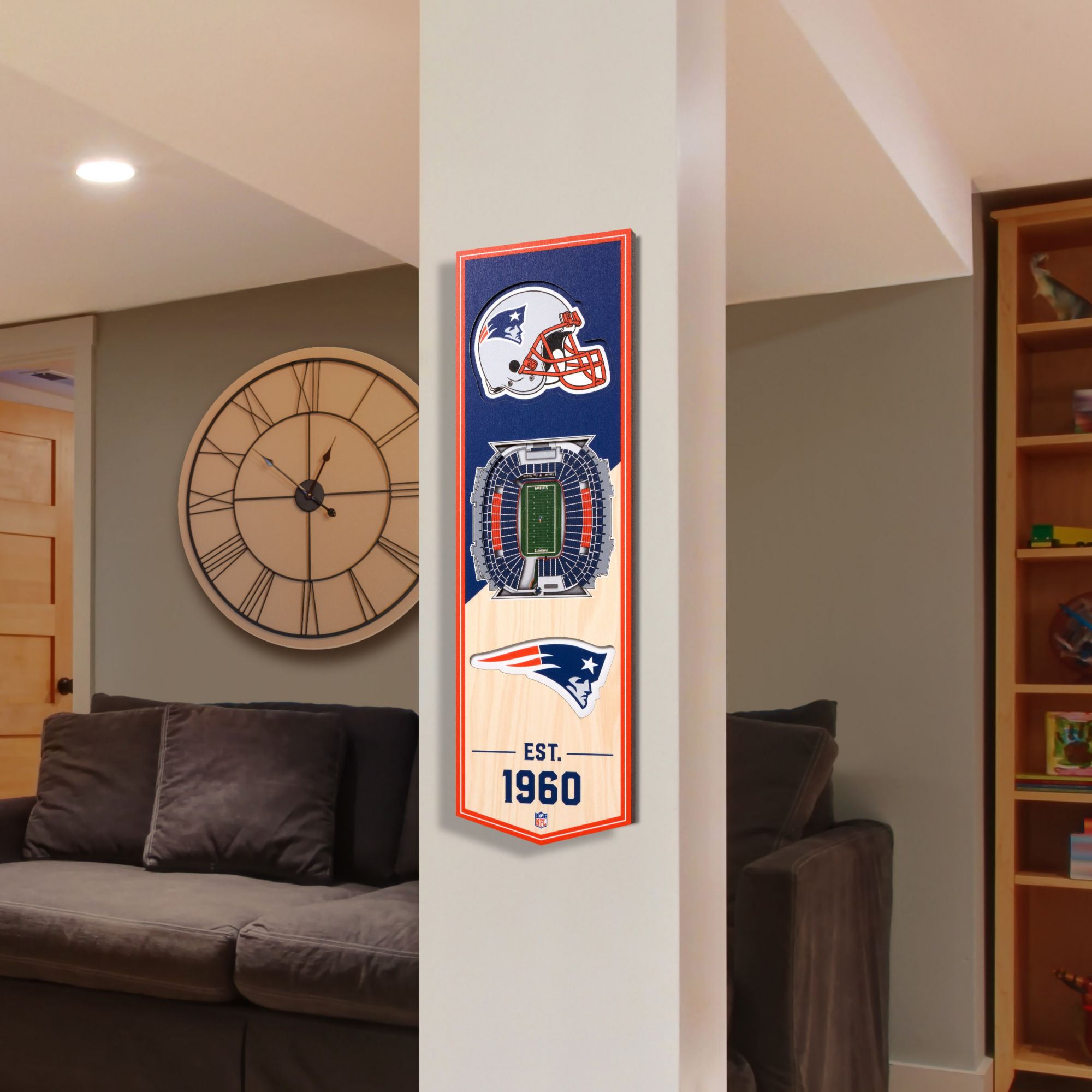 YouTheFan New England Patriots 6''x19'' 3-D Banner product image