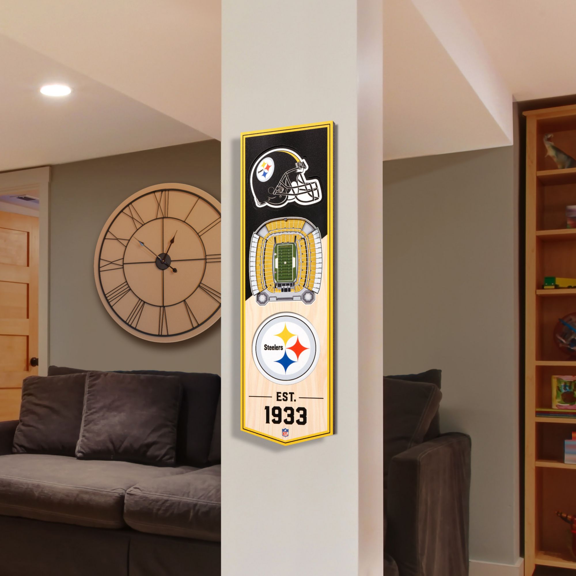 YouTheFan Pittsburgh Steelers 6''x19'' 3-D Banner product image