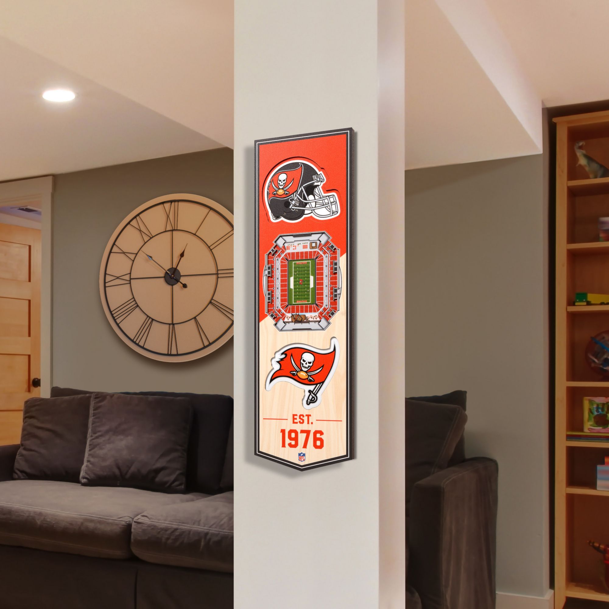 YouTheFan Tampa Bay Buccaneers 6''x19'' 3-D Banner product image