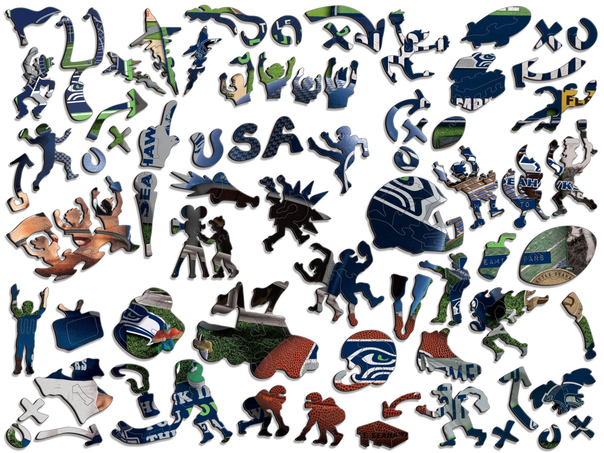 You The Fan Seattle Seahawks Wooden Puzzle product image