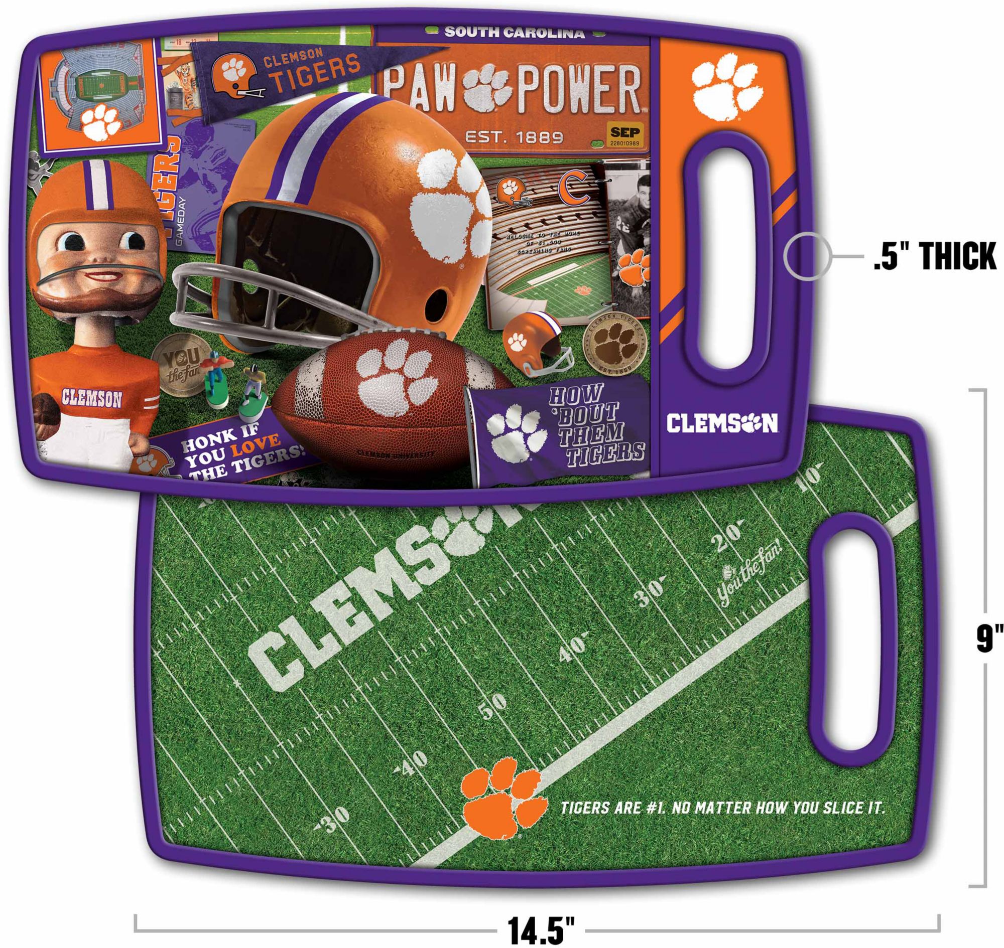 YouTheFan Clemson Tigers Retro Cutting Board product image