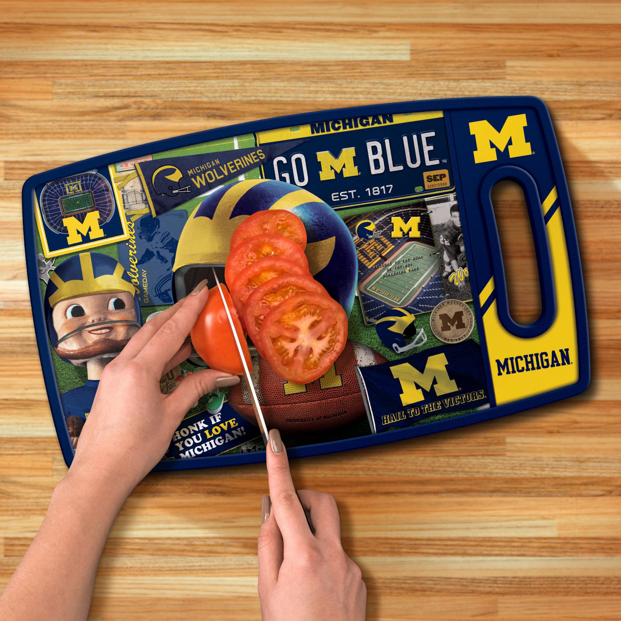 YouTheFan Michigan Wolverines Retro Cutting Board product image