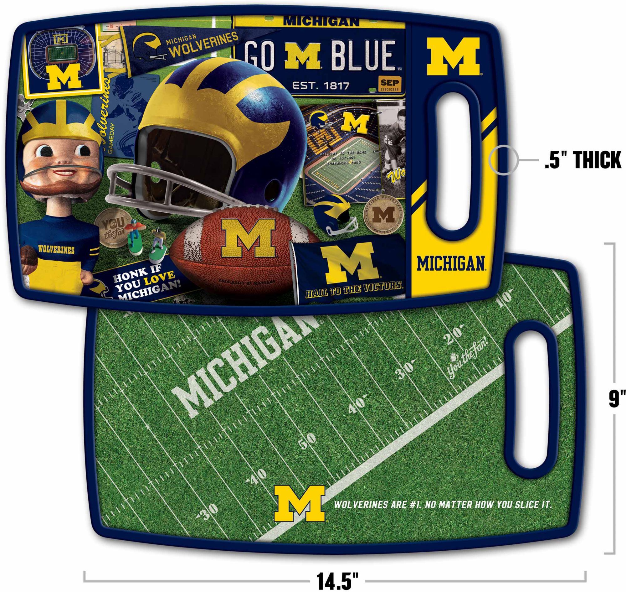 YouTheFan Michigan Wolverines Retro Cutting Board product image