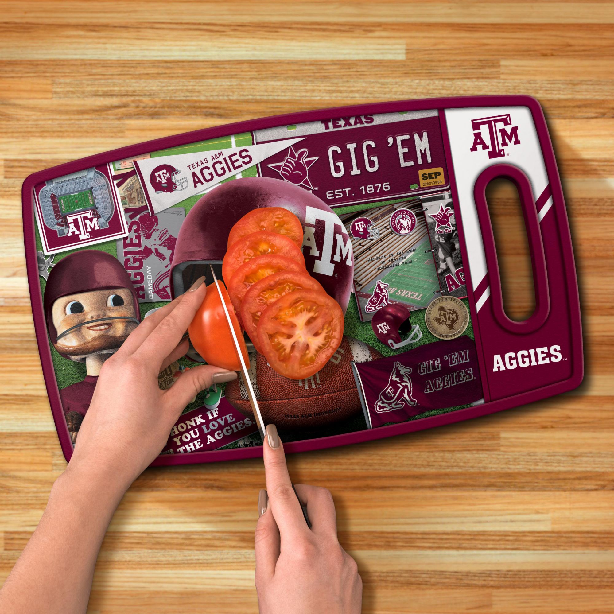 YouTheFan Texas A&M Aggies Retro Cutting Board product image