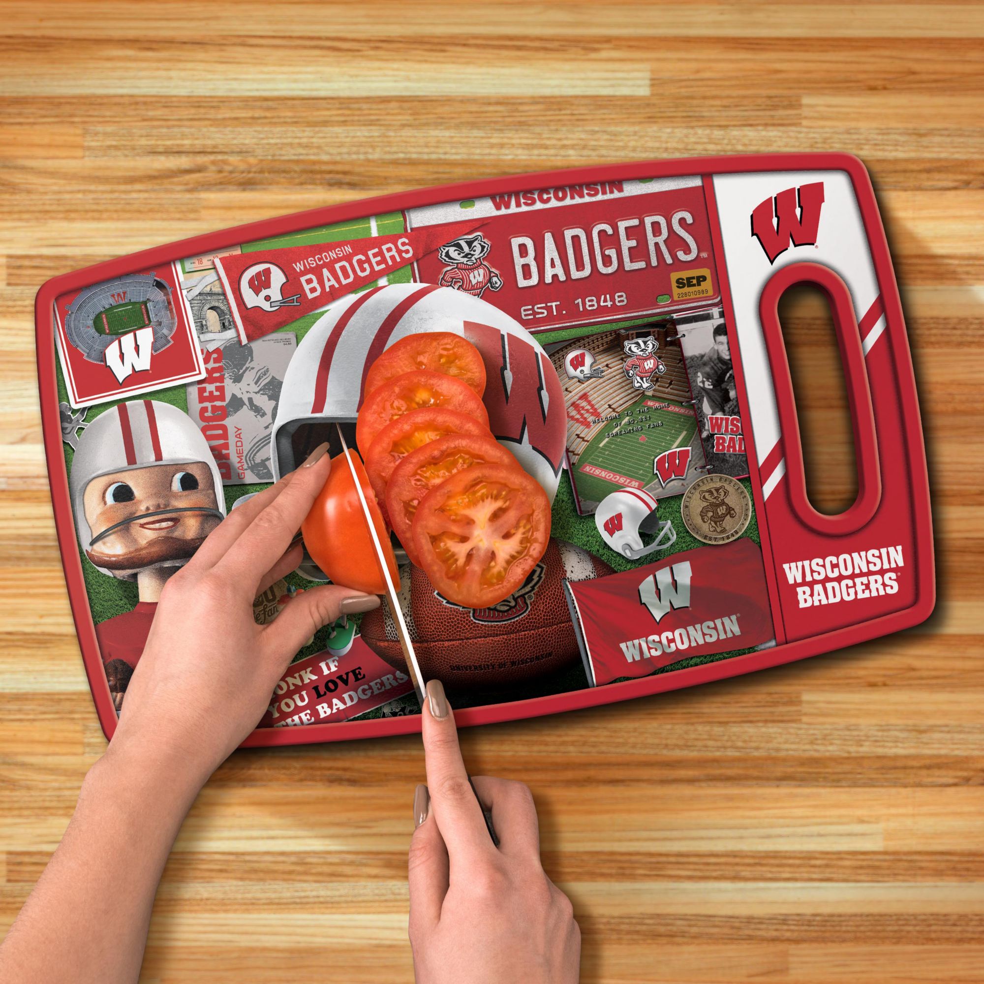 YouTheFan Wisconsin Badgers Retro Cutting Board product image