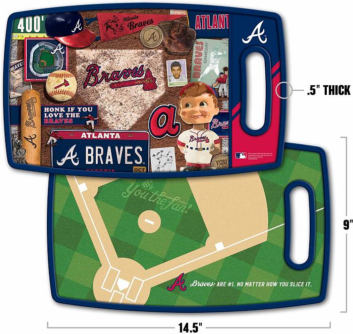 YouTheFan 0959625 MLB Atlanta Braves Retro Series Cutting Board