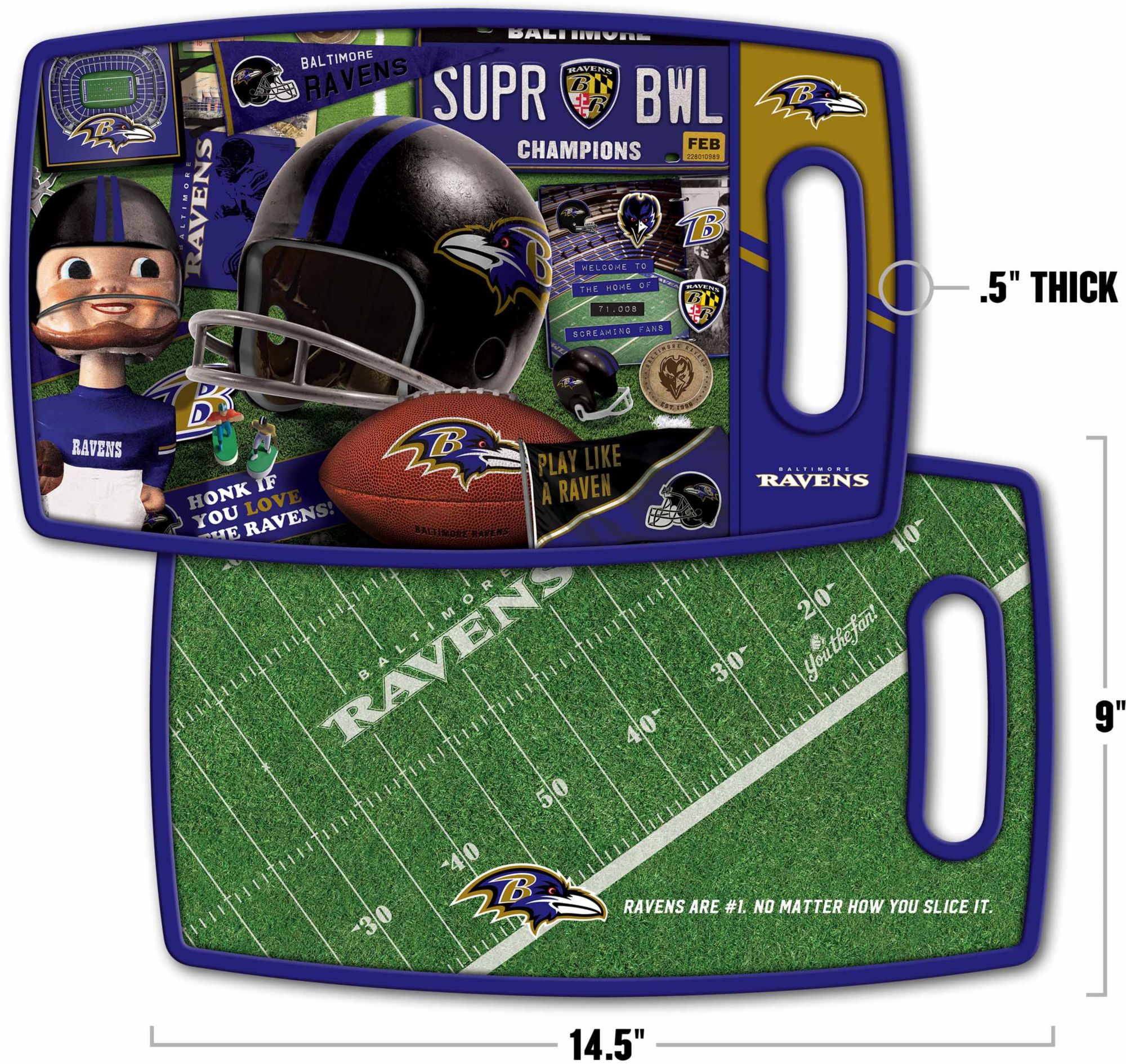 YouTheFan Baltimore Ravens Retro Cutting Board product image