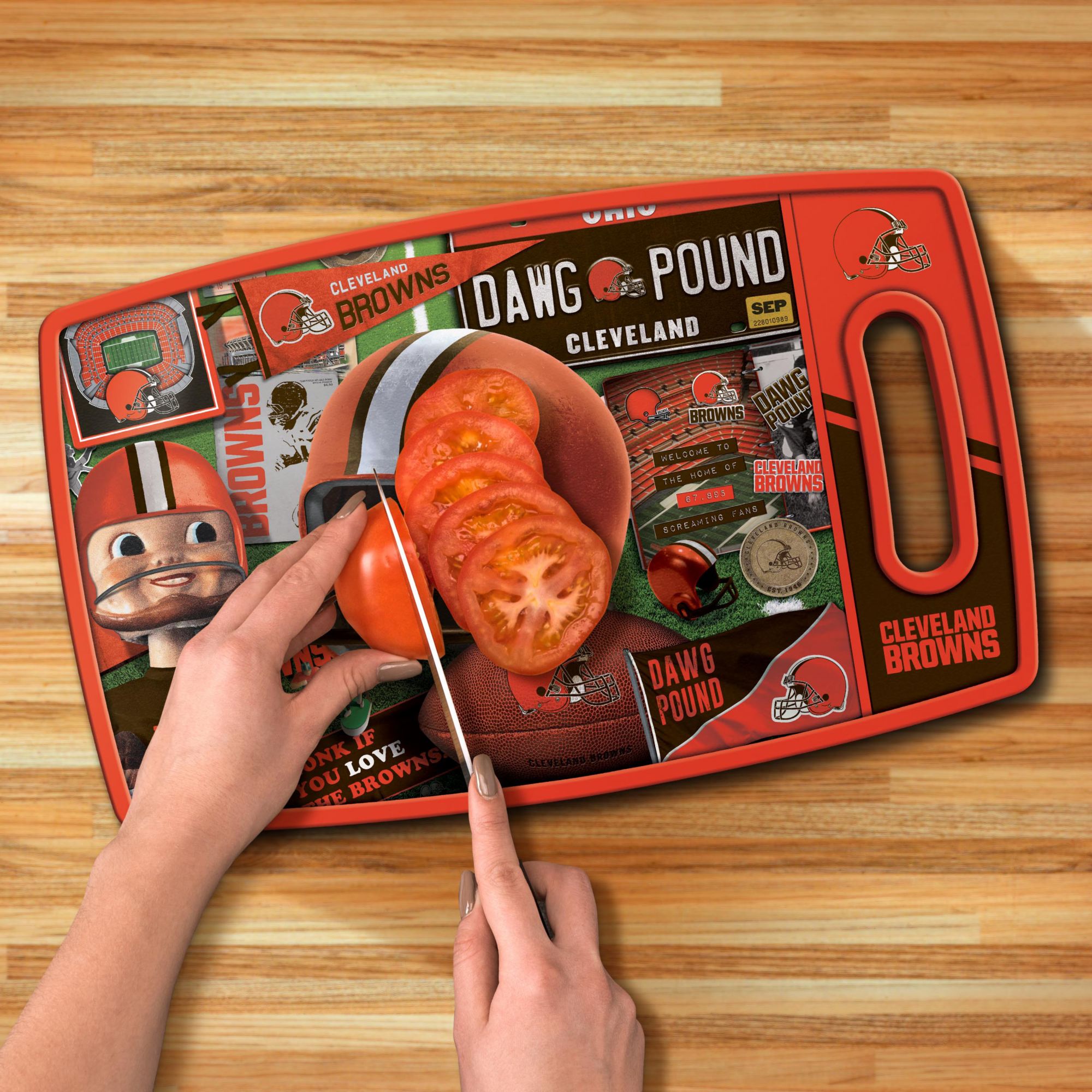 YouTheFan Cleveland Browns Retro Cutting Board product image