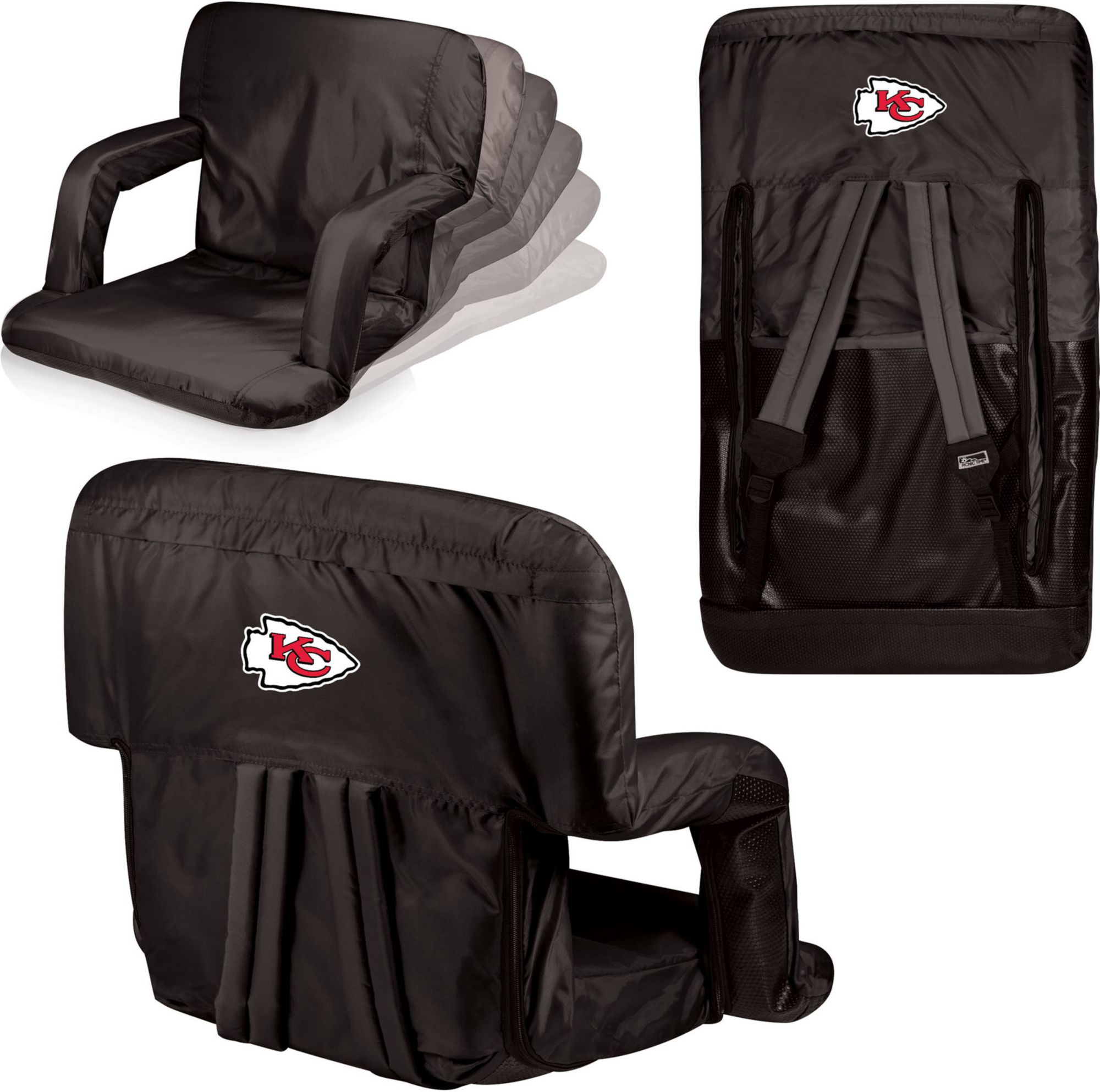 Picnic Time Kansas City Chiefs Black Reclining Stadium Seat product image
