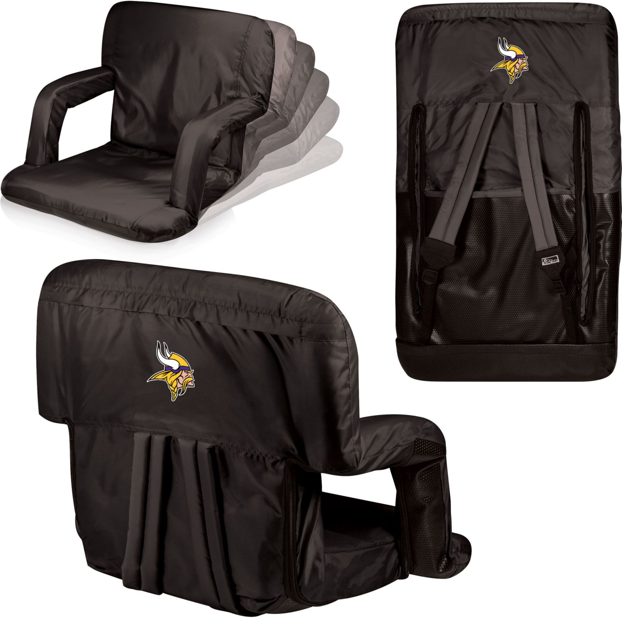 Picnic Time Minnesota Vikings Black Reclining Stadium Seat product image