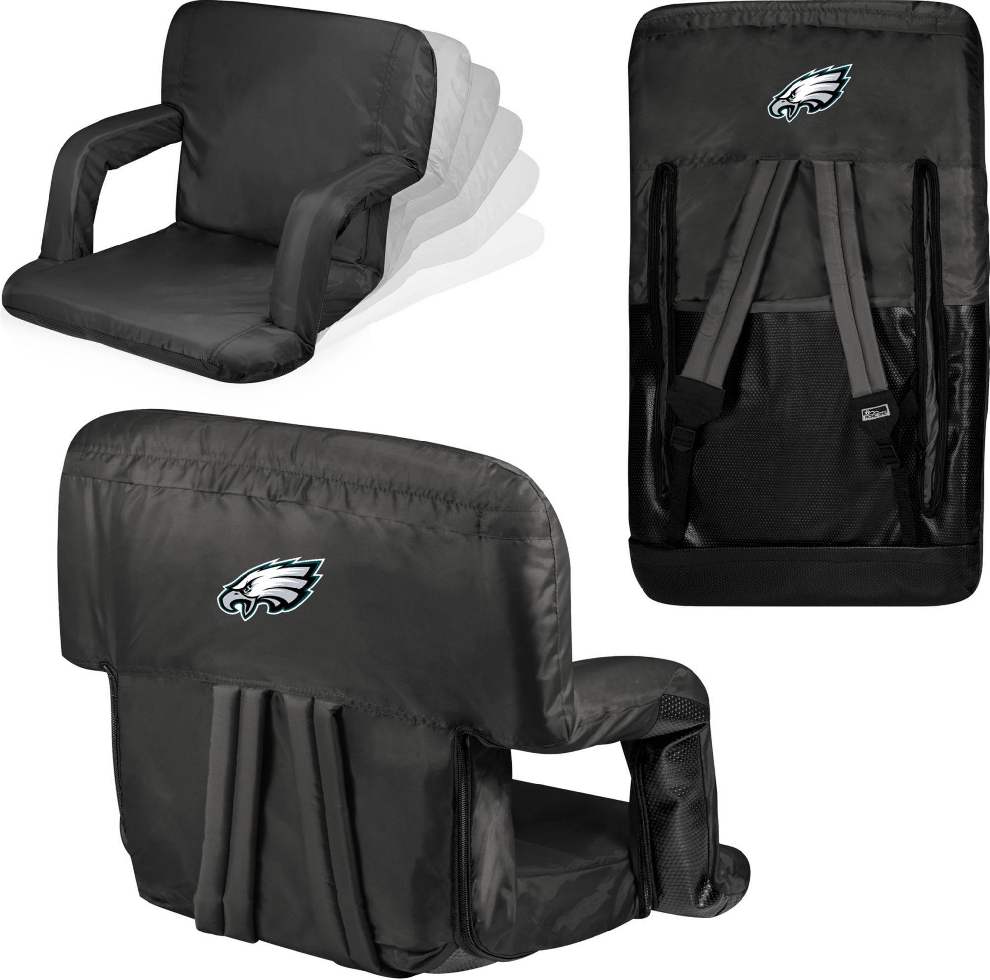 Picnic Time Philadelphia Eagles Black Reclining Stadium Seat product image