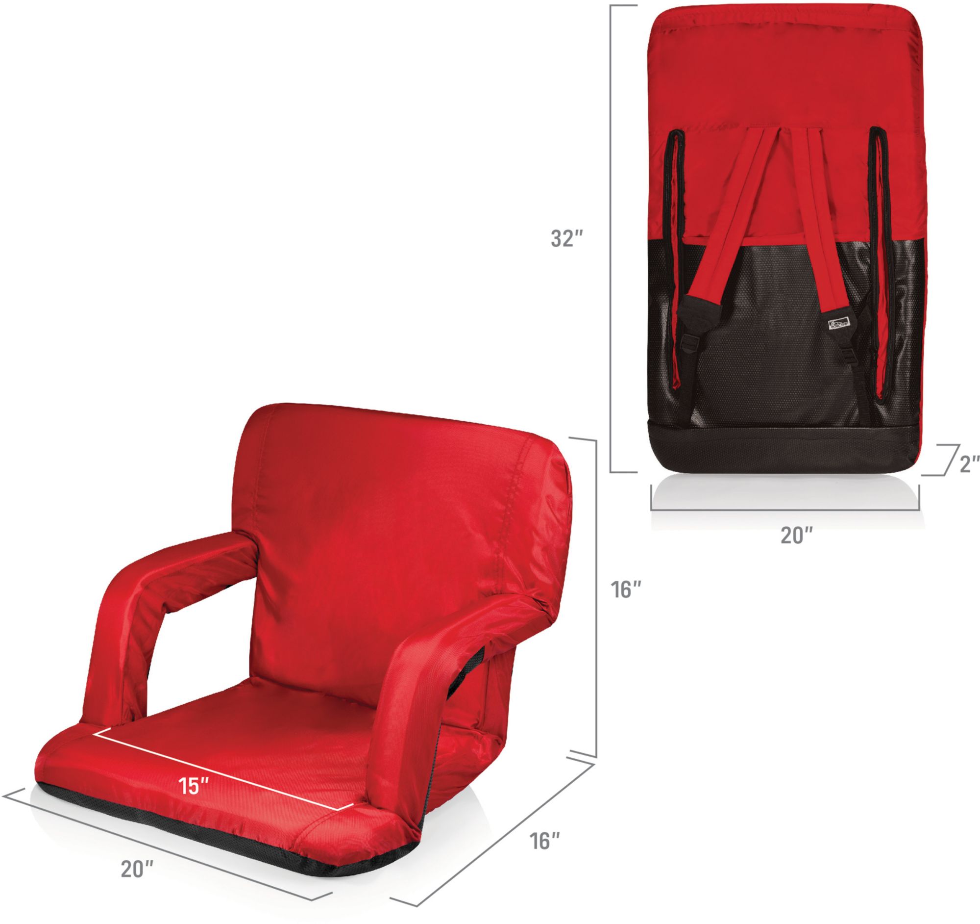 Picnic Time New England Patriots Red Reclining Stadium Seat product image