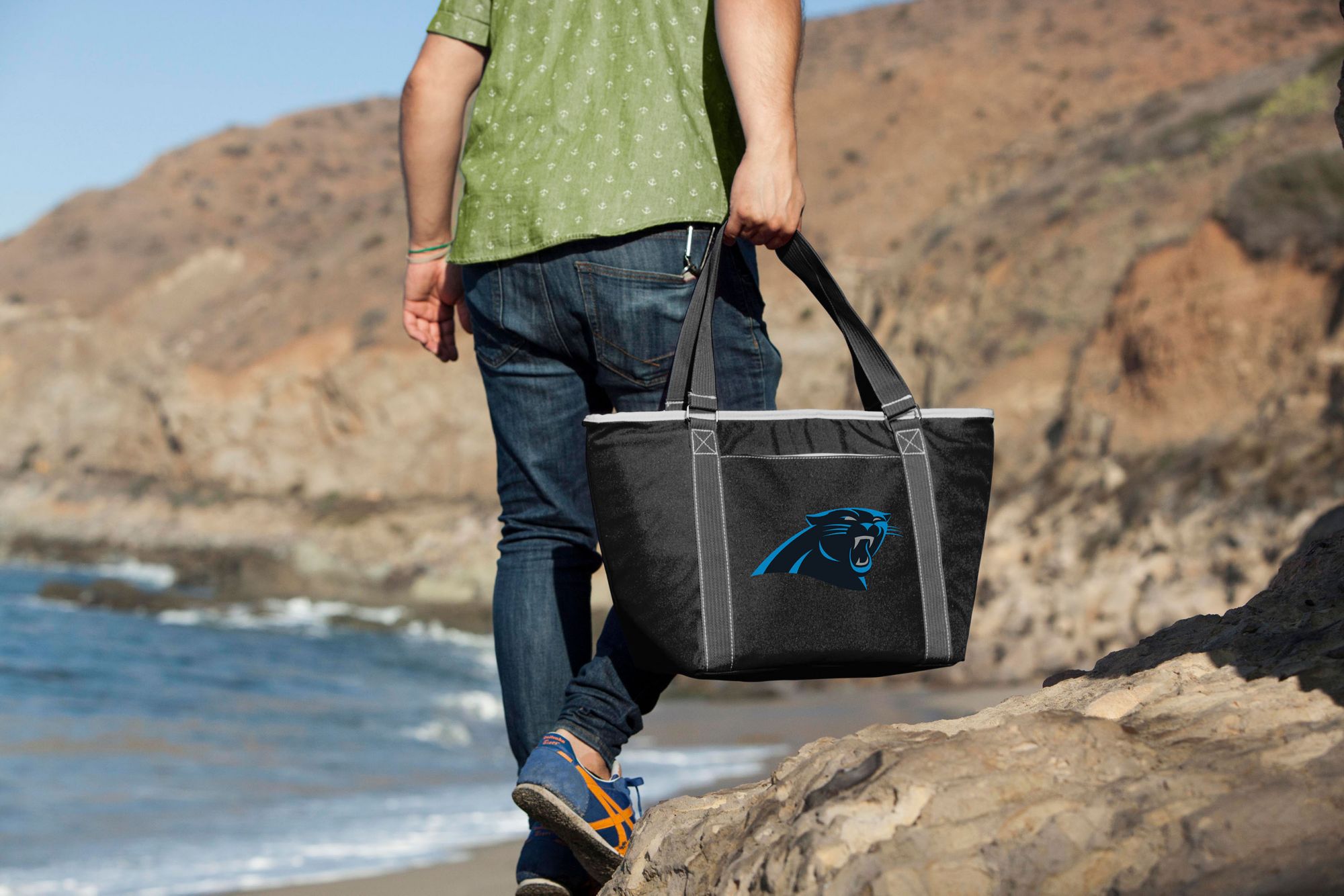 Picnic Time Carolina Panthers Black Topanga Cooler Tote Bag product image