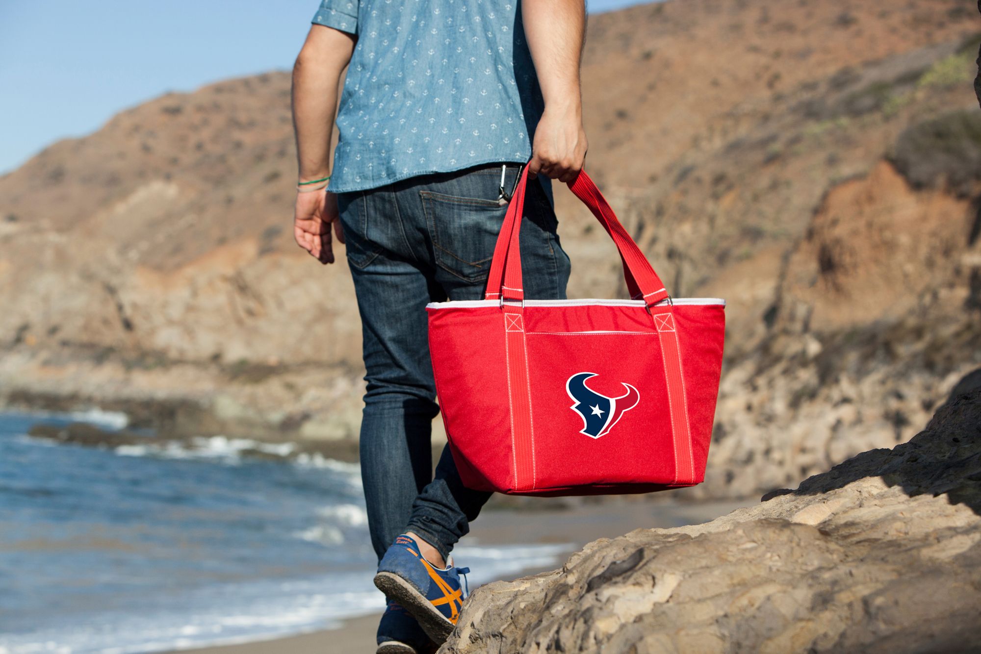 Picnic Time Houston Texans Red Topanga Cooler Tote Bag