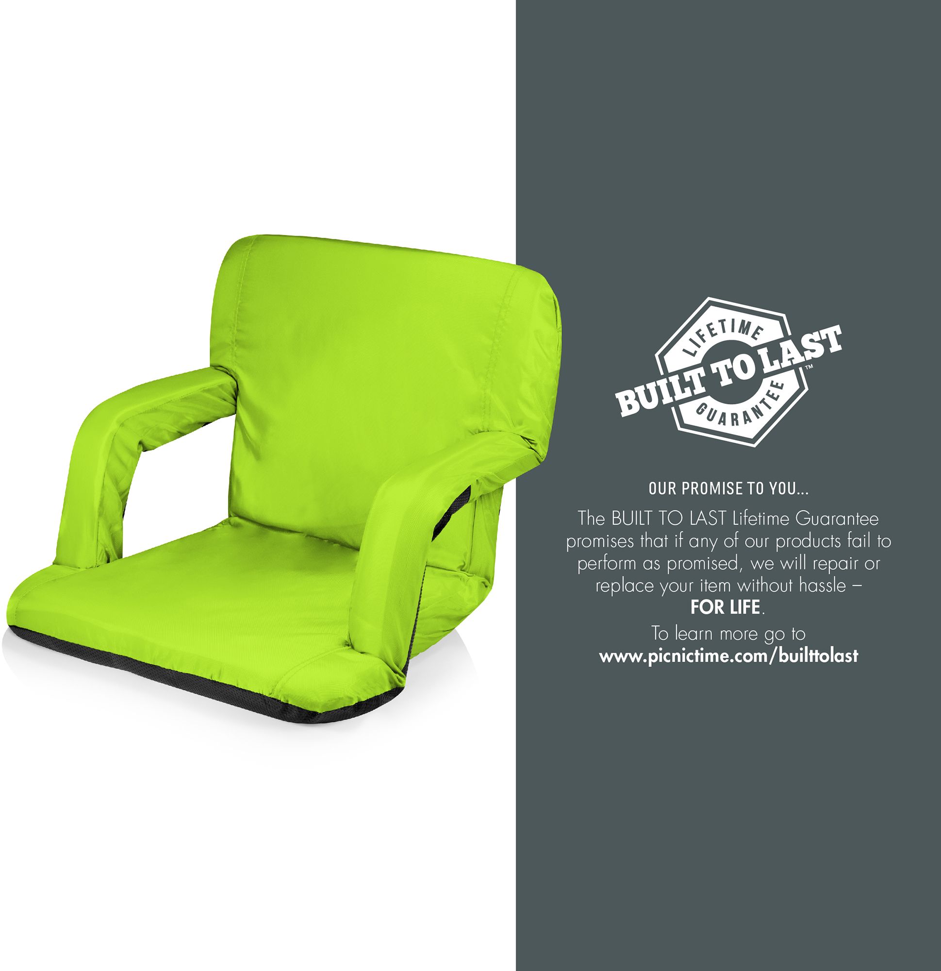 Picnic Time Seattle Seahawks Green Reclining Stadium Seat product image
