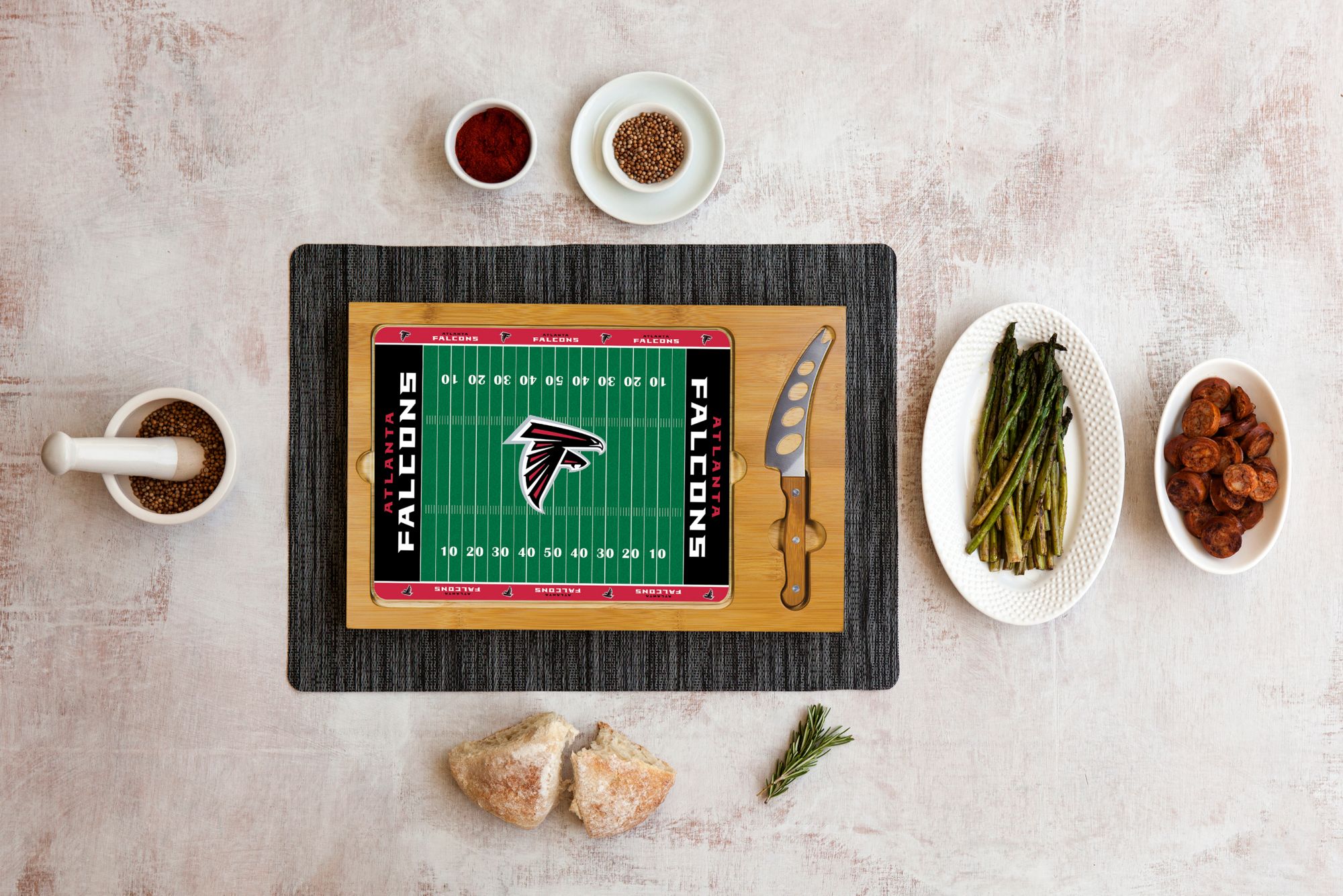 Picnic Time Atlanta Falcons Glass Top Cutting Board Set product image