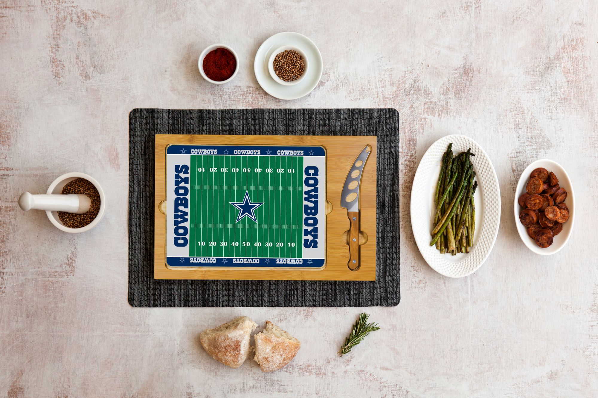 Picnic Time Dallas Cowboys Glass Top Cutting Board Set product image