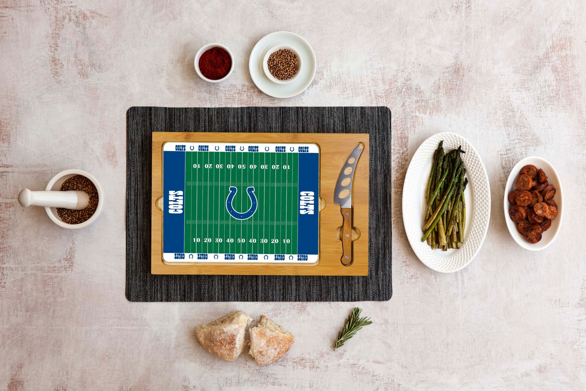 Picnic Time Indianapolis Colts Glass Top Cutting Board Set product image