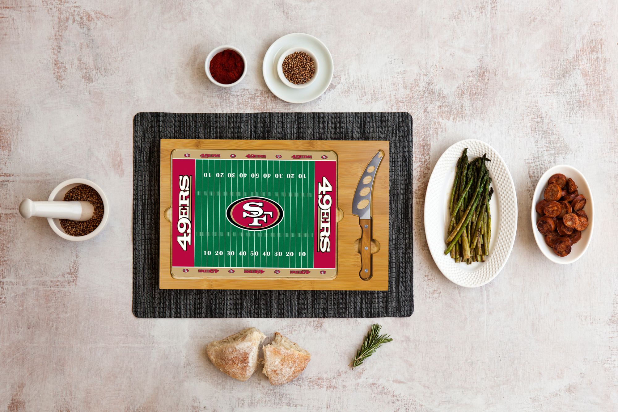 Picnic Time San Francisco 49ers Glass Top Cutting Board Set product image