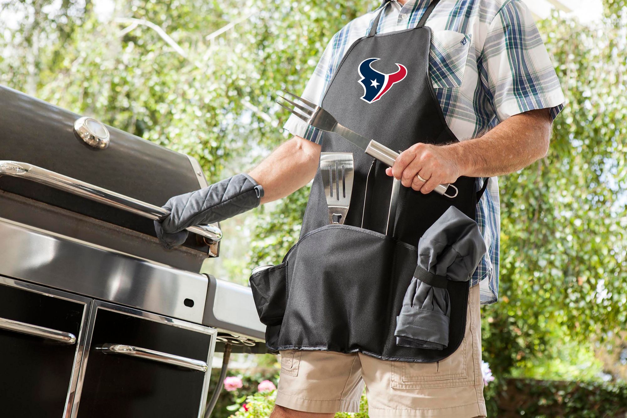Picnic Time Houston Texans Apron Tote Pro Grill Set product image