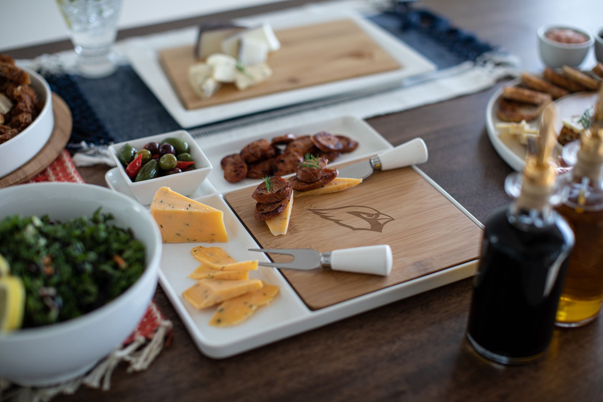 Picnic Time Arizona Cardinals Peninsula Cutting Board and Serving Tray