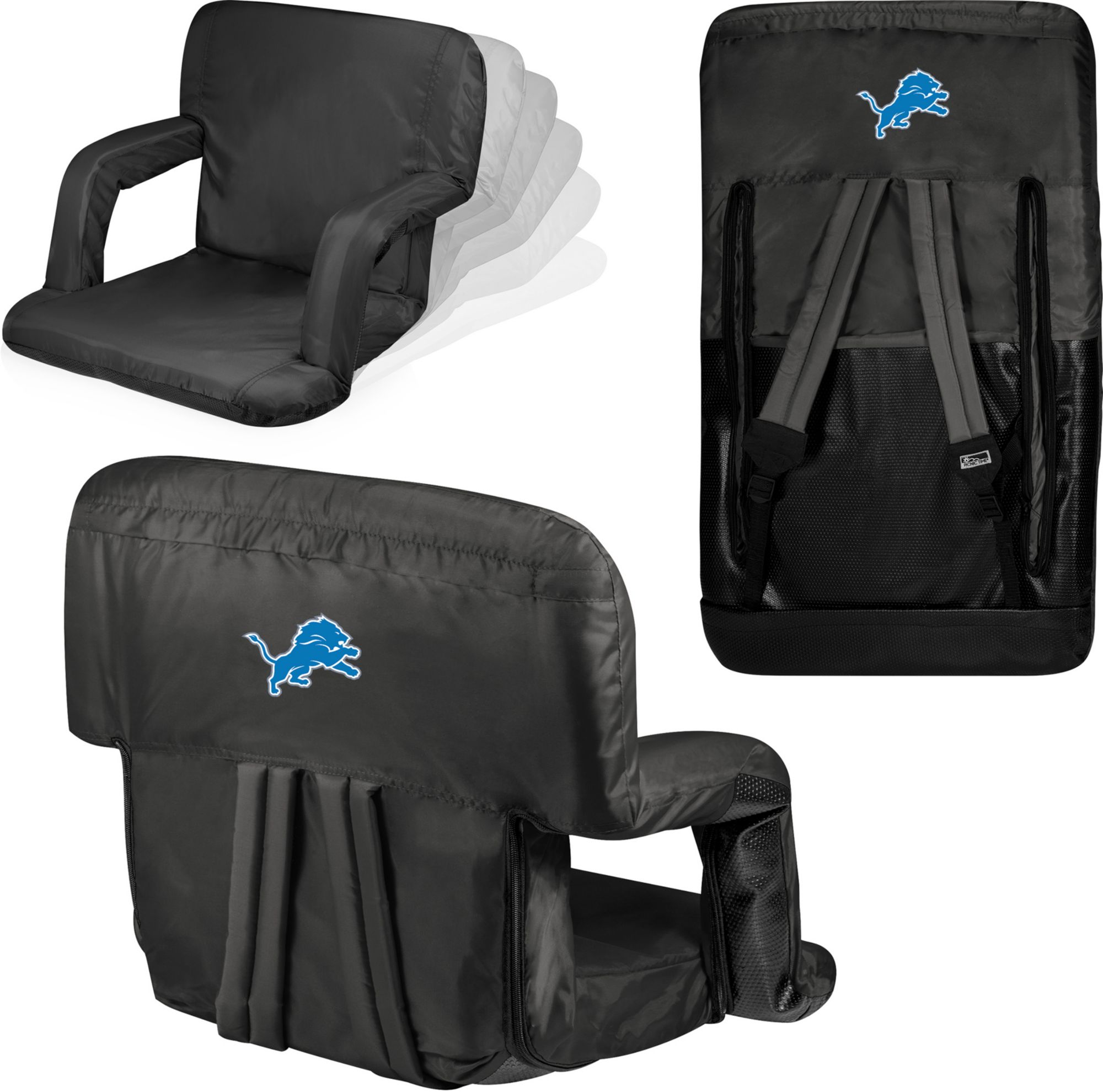 Picnic Time Detroit Lions Black Reclining Stadium Seat product image