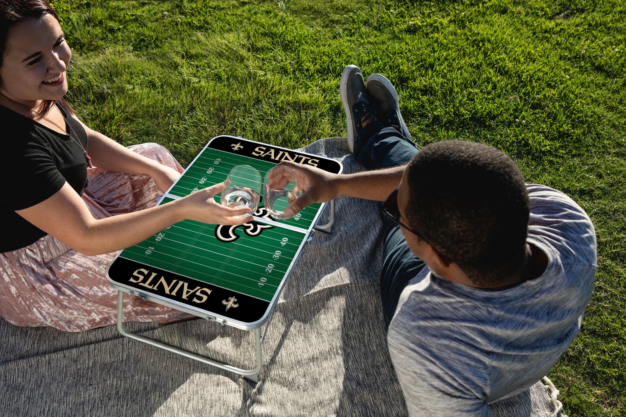 Picnic Time New Orleans Saints Mini Portable Concert Table product image