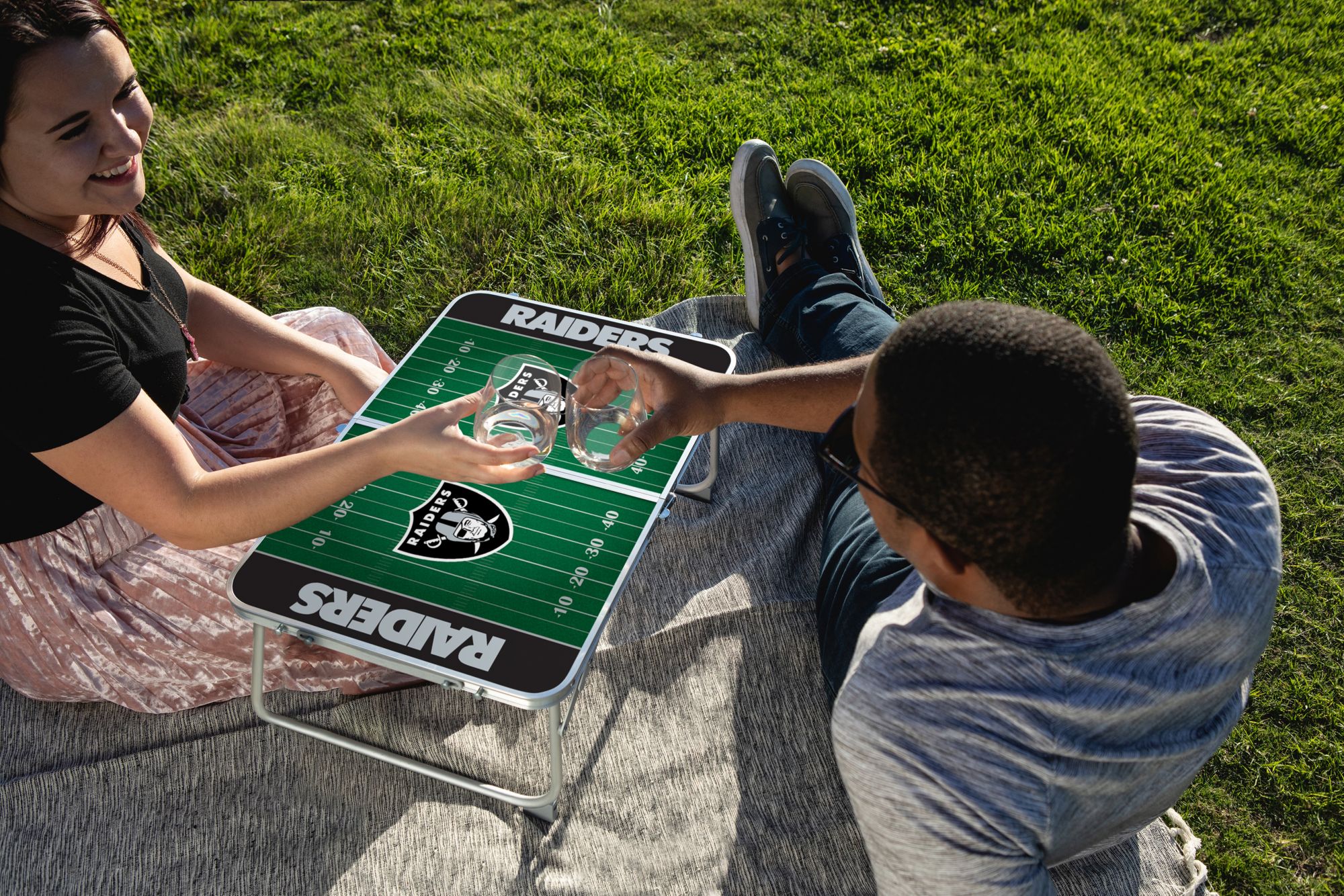 Picnic Time Las Vegas Raiders Mini Portable Concert Table product image