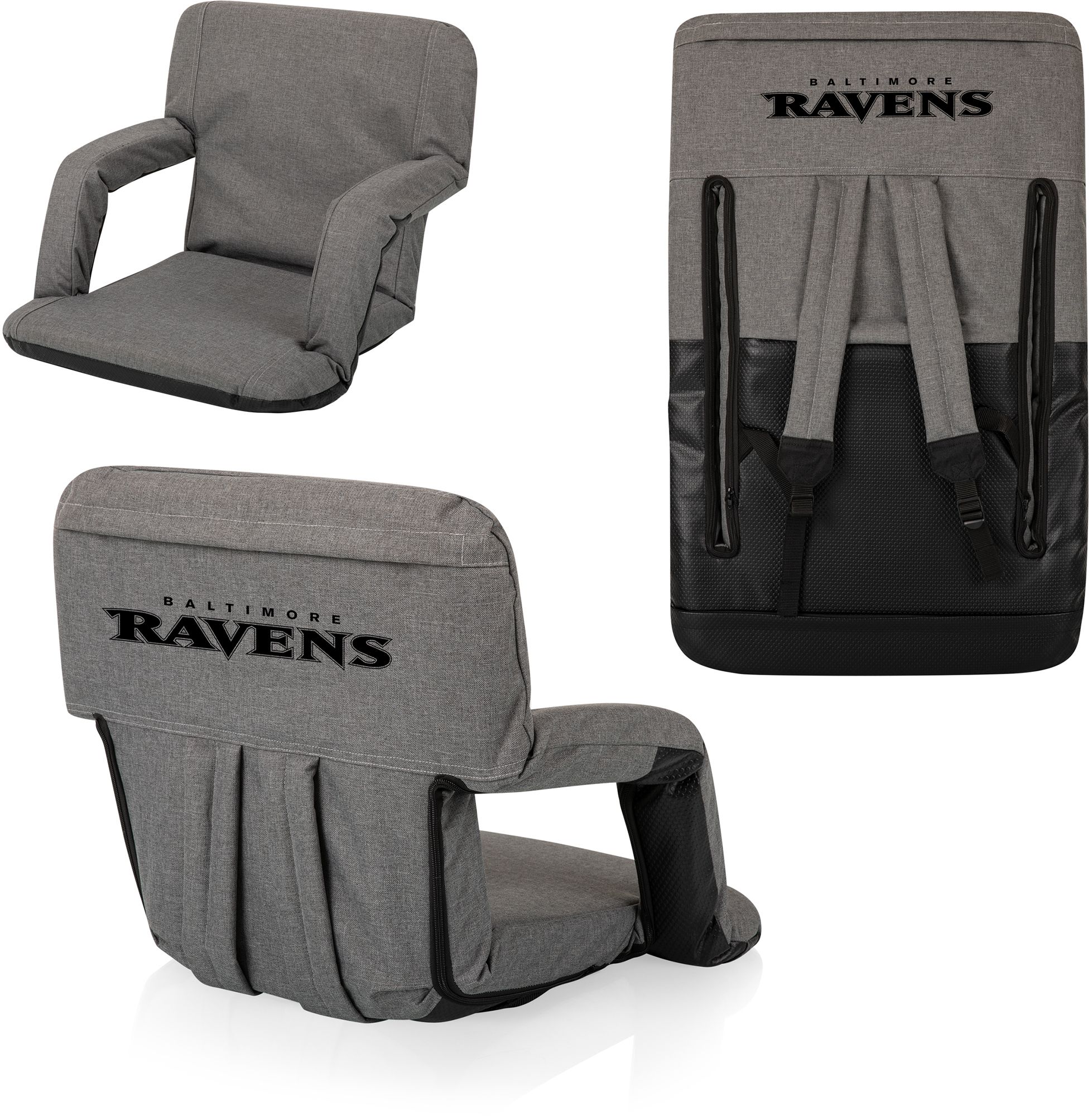 Picnic Time Baltimore Ravens Gray Reclining Stadium Seat product image