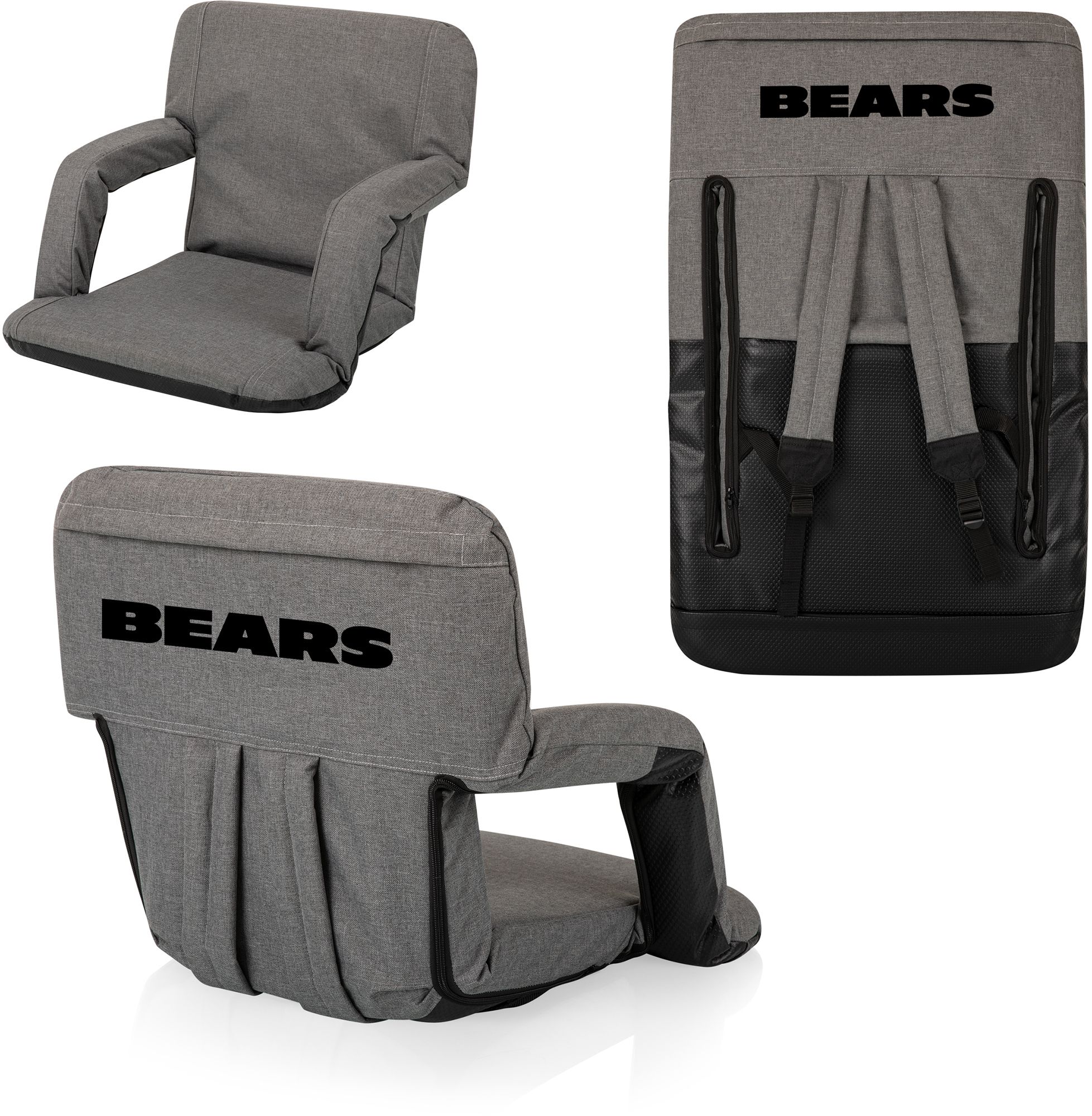 Picnic Time Chicago Bears Gray Reclining Stadium Seat