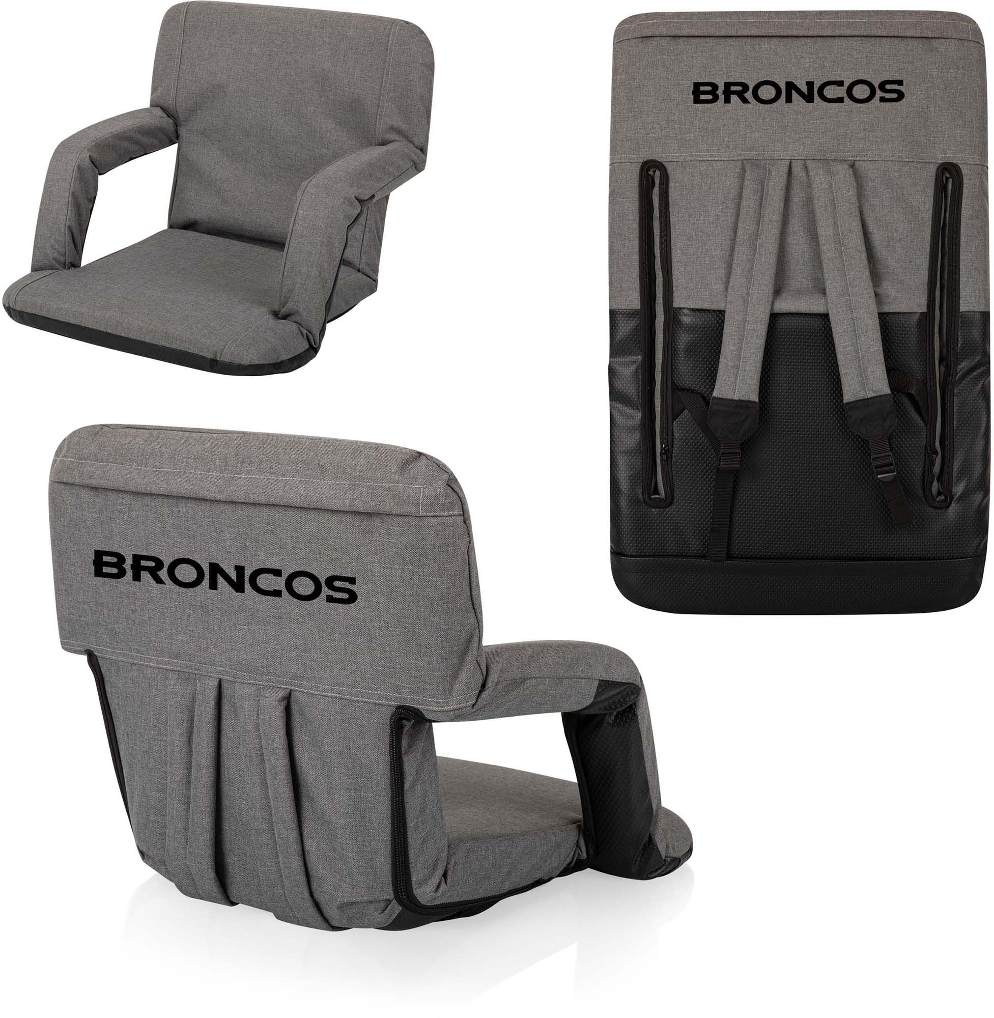 Picnic Time Denver Broncos Gray Reclining Stadium Seat product image