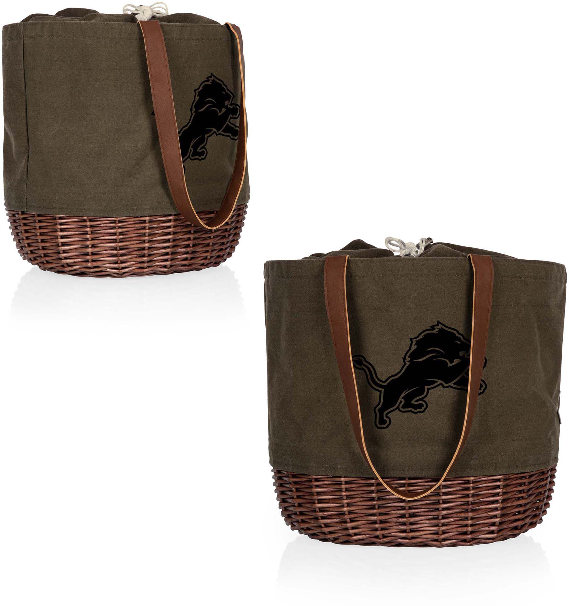 Picnic Time Detroit Lions Coronado Canvas and Willow Basket Tote product image