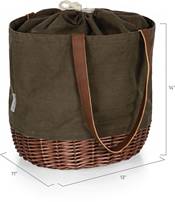 Picnic Time Green Bay Packers Coronado Canvas and Willow Basket Tote product image
