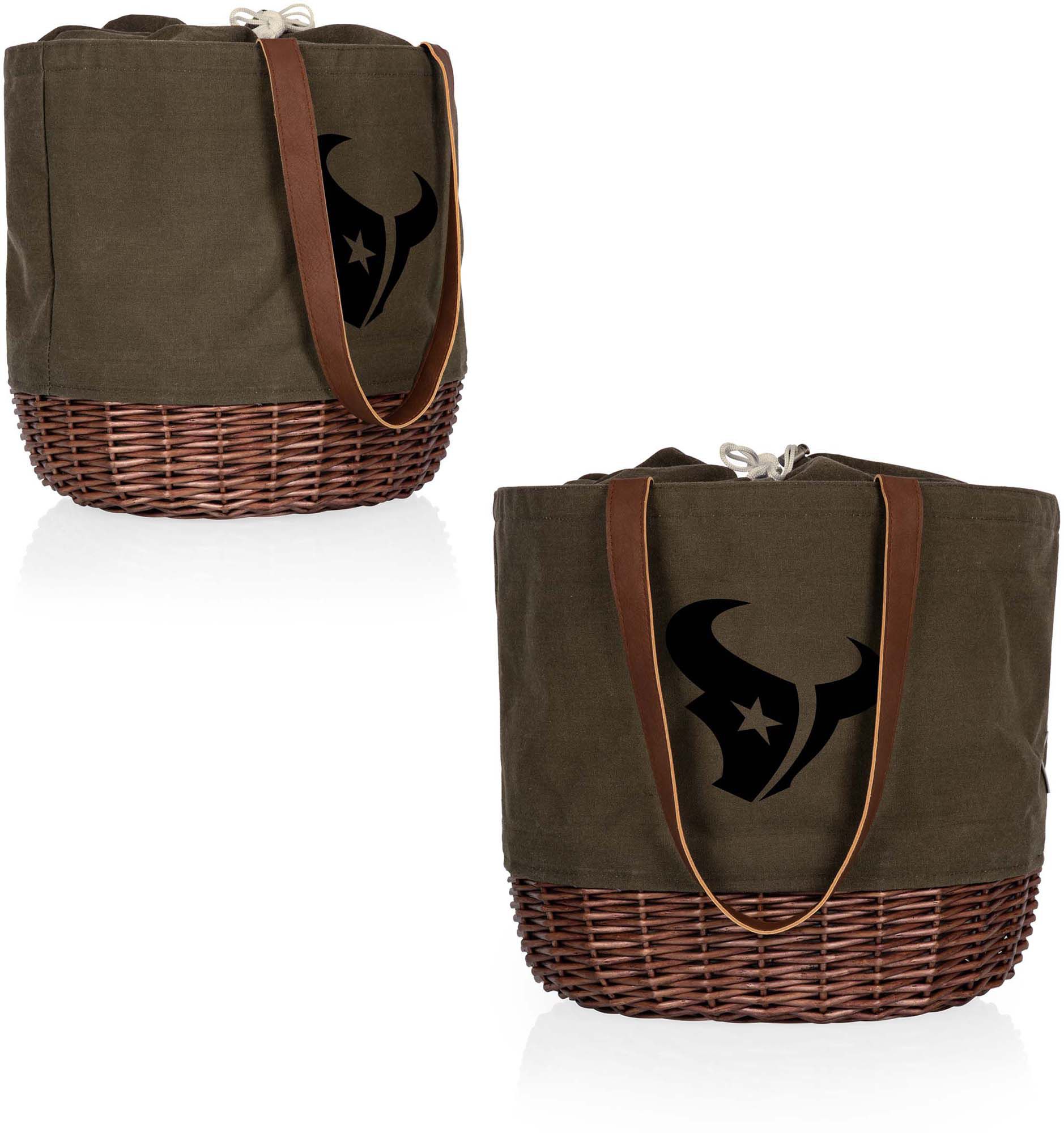Picnic Time Houston Texans Coronado Canvas and Willow Basket Tote product image